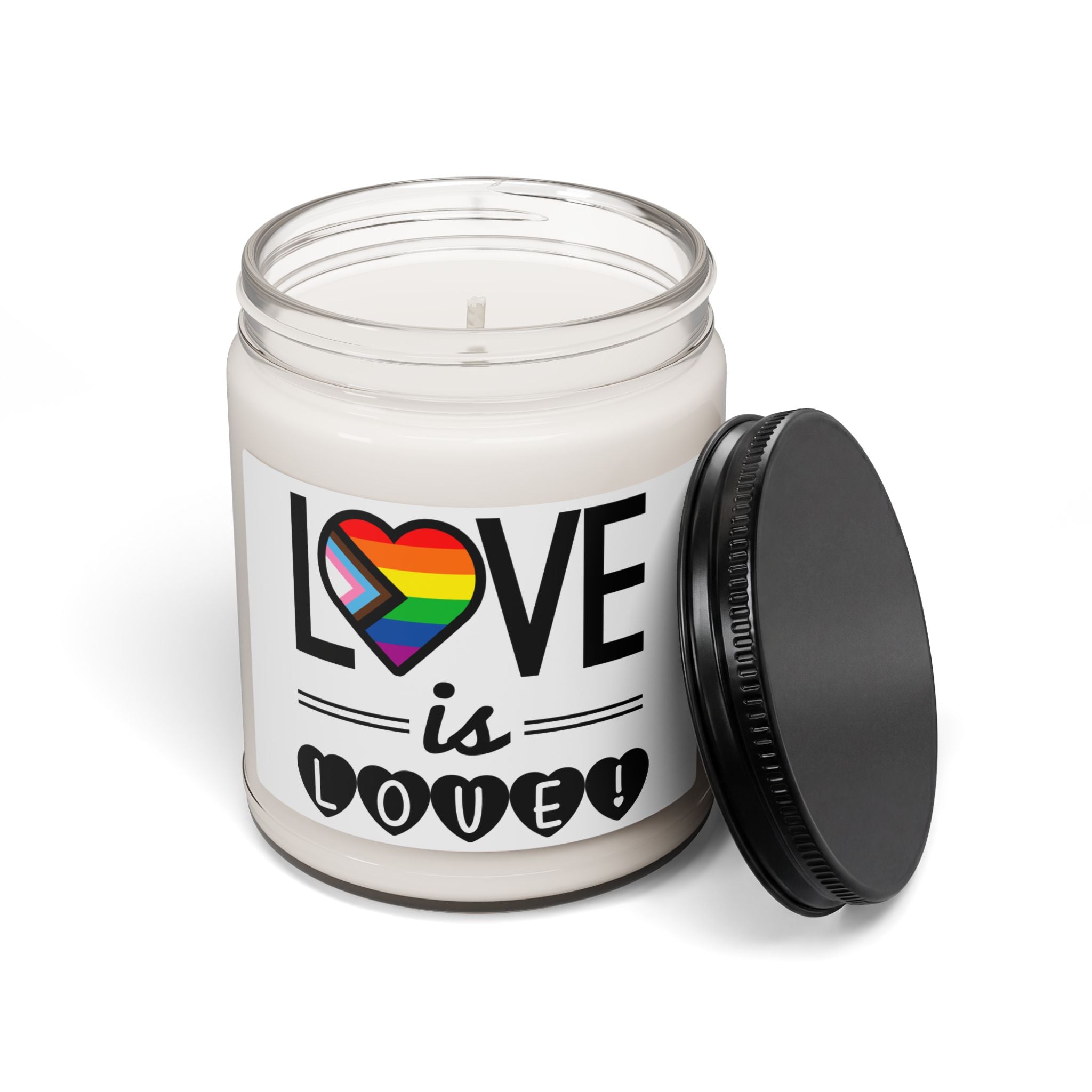 Love Is Love Soy Candle — Pride Rainbow 9oz Scented Candle