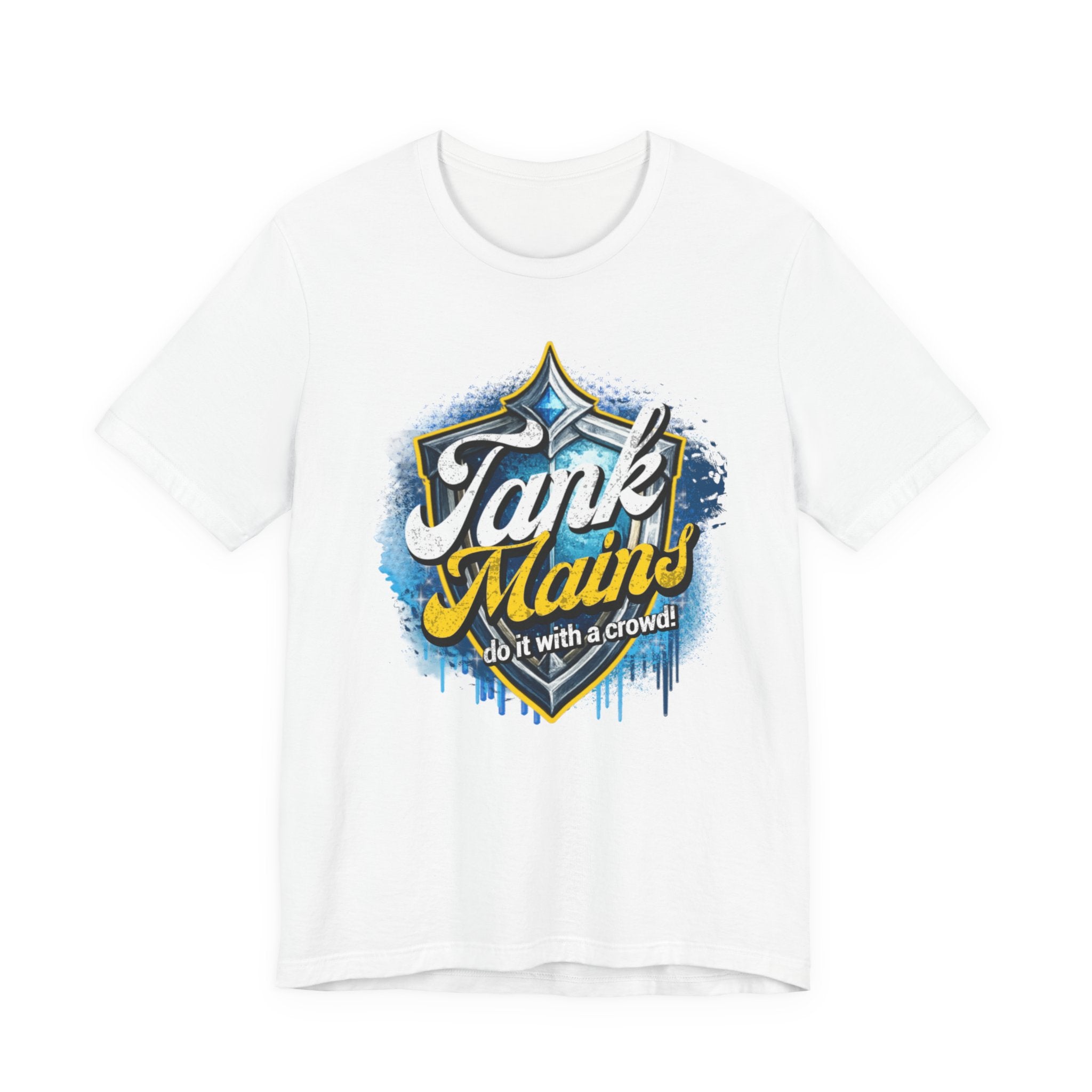 Tank Mains Gaming T‑Shirt — "Do It With a Crowd" Retro Esports Tee