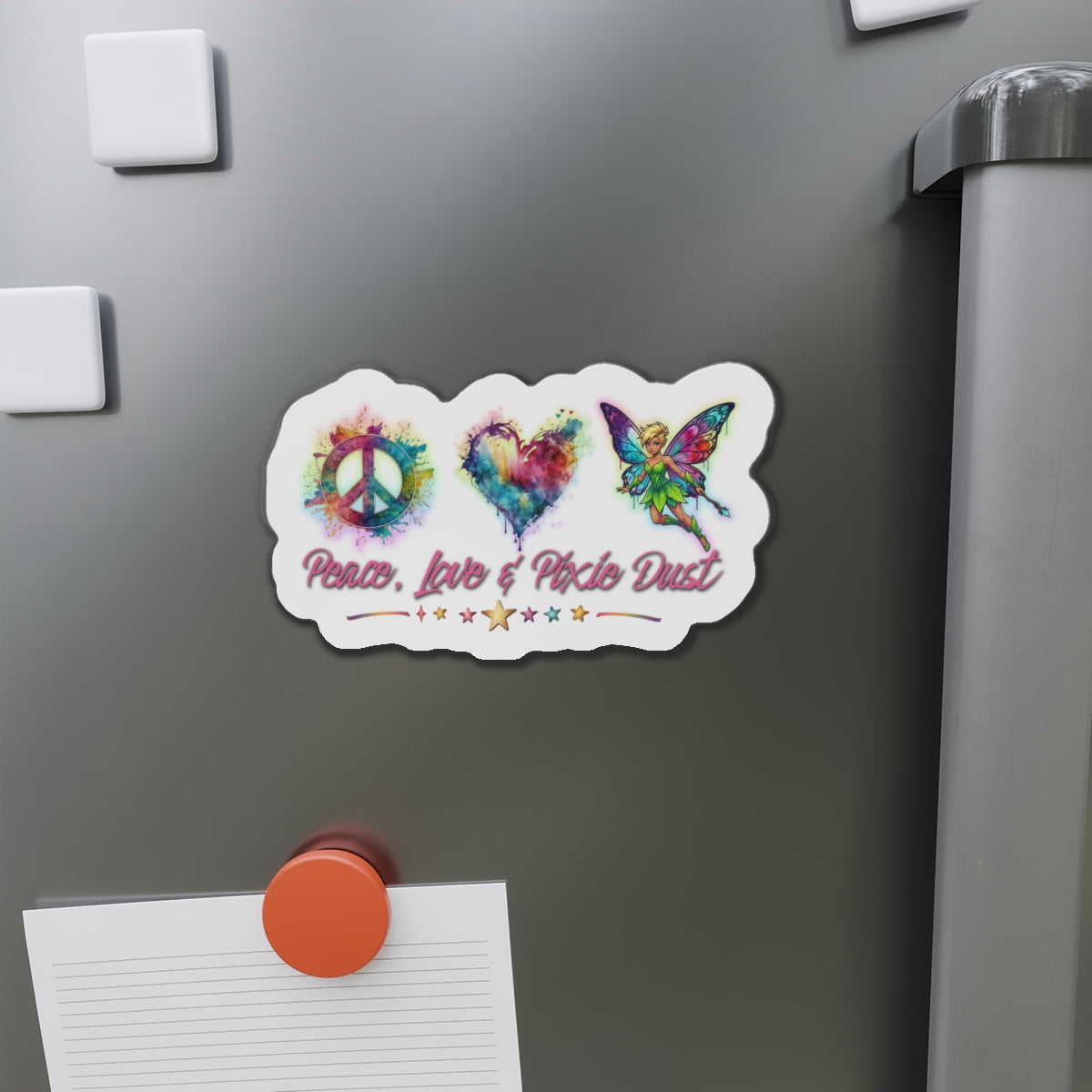 Peace Love & Pixie Dust Fairy Die-Cut Magnet