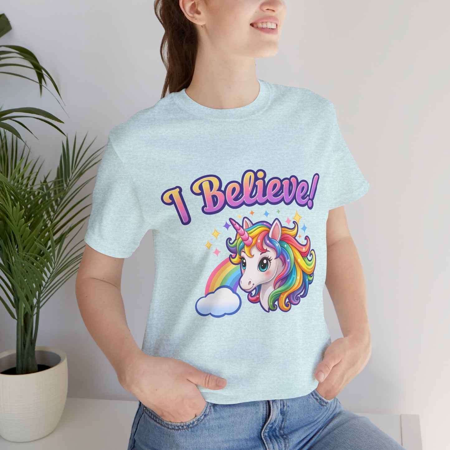 I Believe! Unicorn Fantasy T-Shirt | Magical Rainbow Mythical Creature Graphic Tee