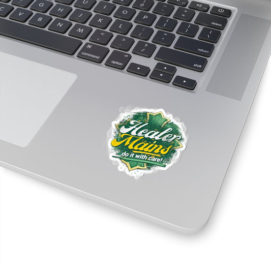 Healer Mains Kiss-Cut Sticker — "Do It With Care" Gaming Medic Decal