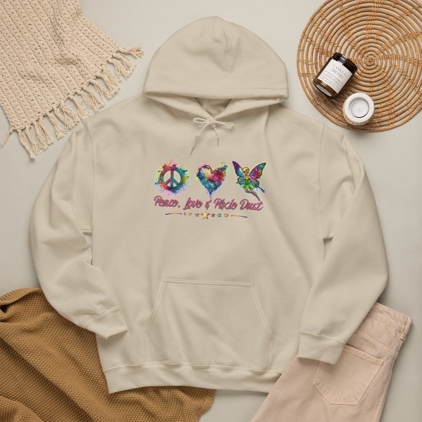 Peace, Love & Pixie Dust Fantasy Pullover Hoodie