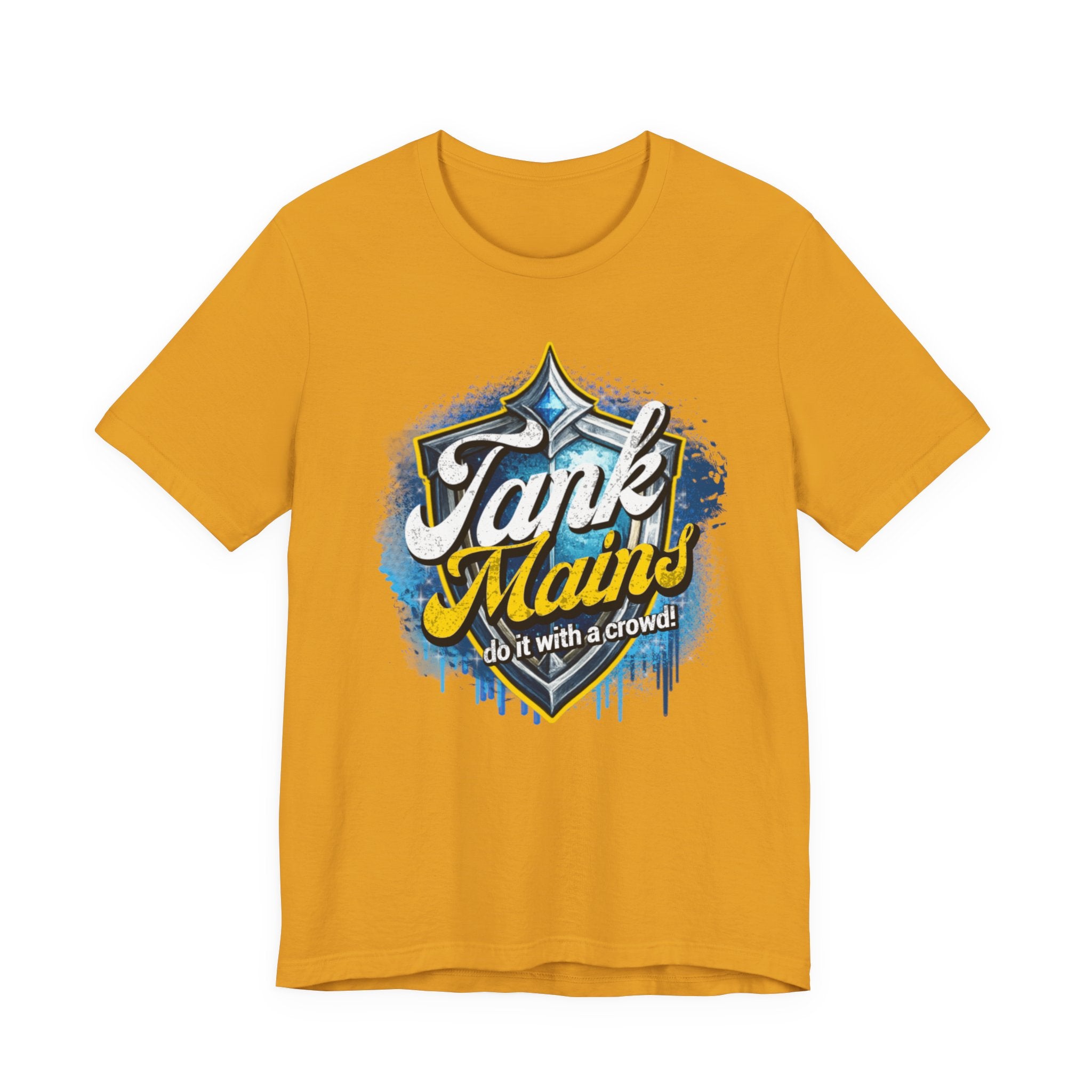 Tank Mains Gaming T‑Shirt — "Do It With a Crowd" Retro Esports Tee