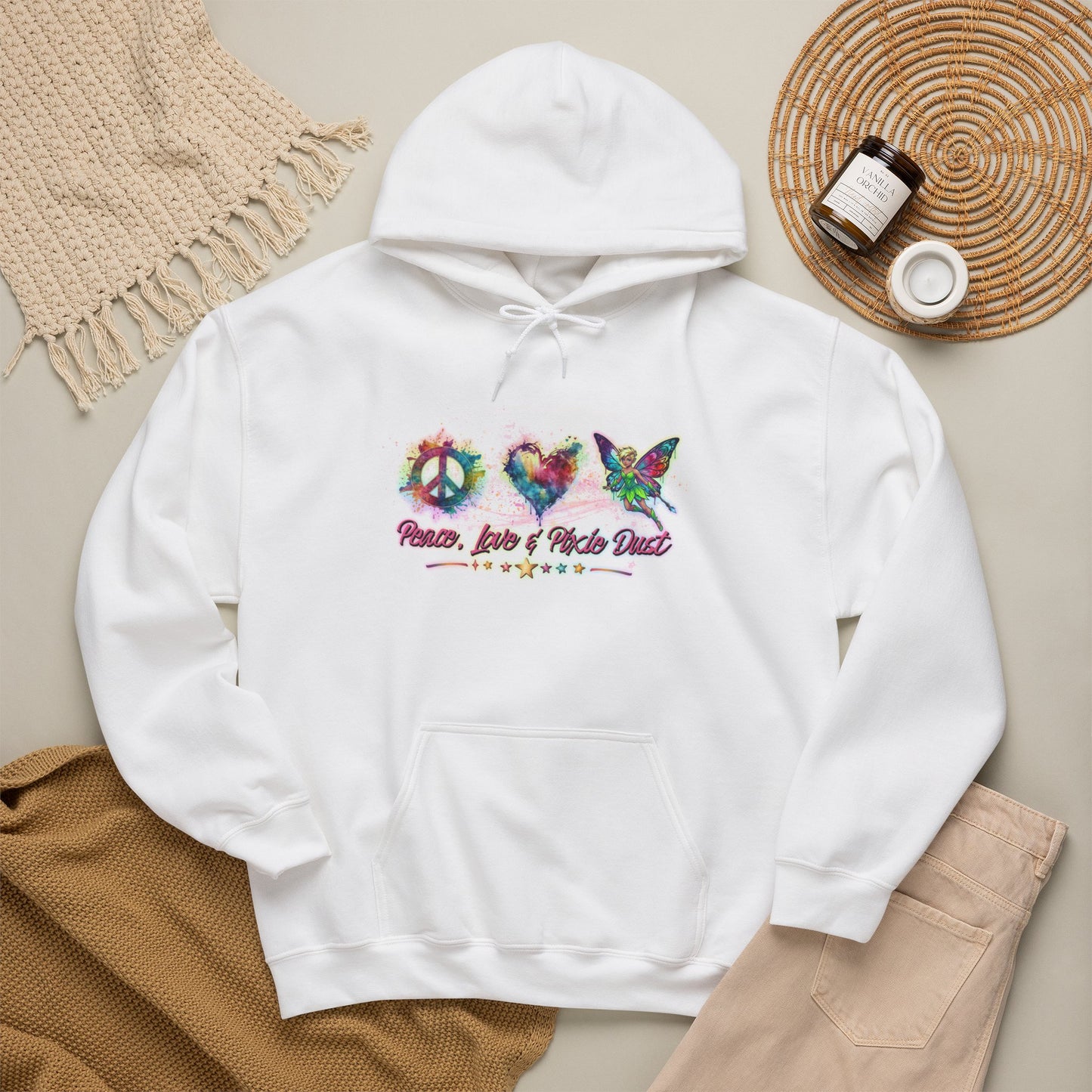 Peace, Love & Pixie Dust Fantasy Pullover Hoodie