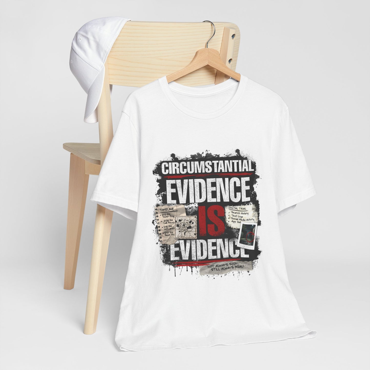Circumstantial Evidence Is Evidence | True Crime Grunge Graphic Tee