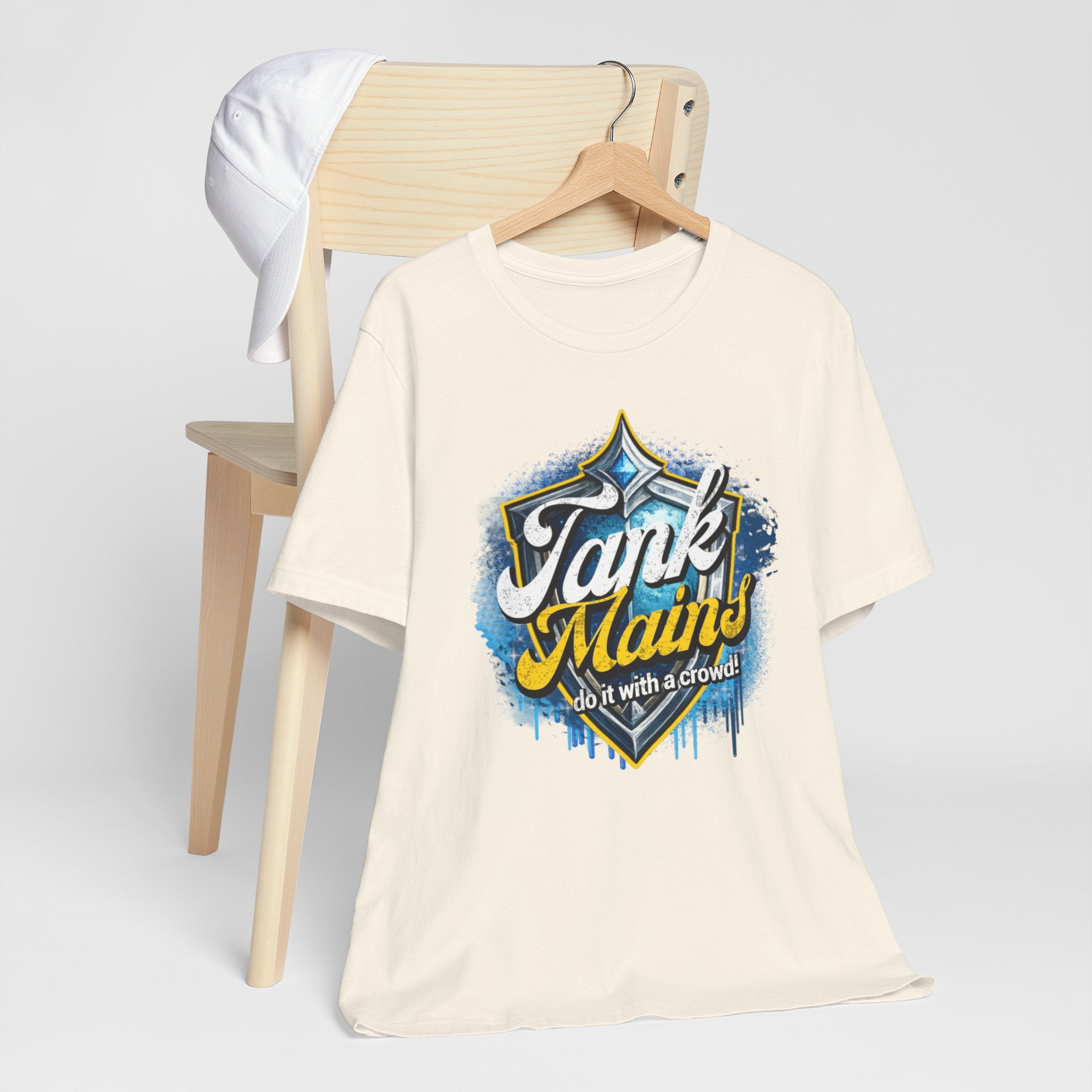 Tank Mains Gaming T‑Shirt — "Do It With a Crowd" Retro Esports Tee