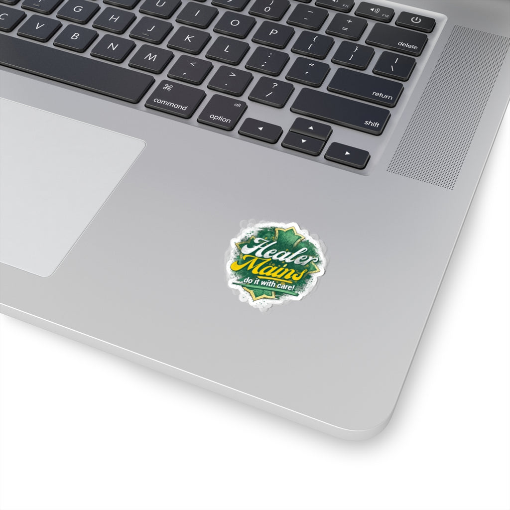 Healer Mains Kiss-Cut Sticker — "Do It With Care" Gaming Medic Decal