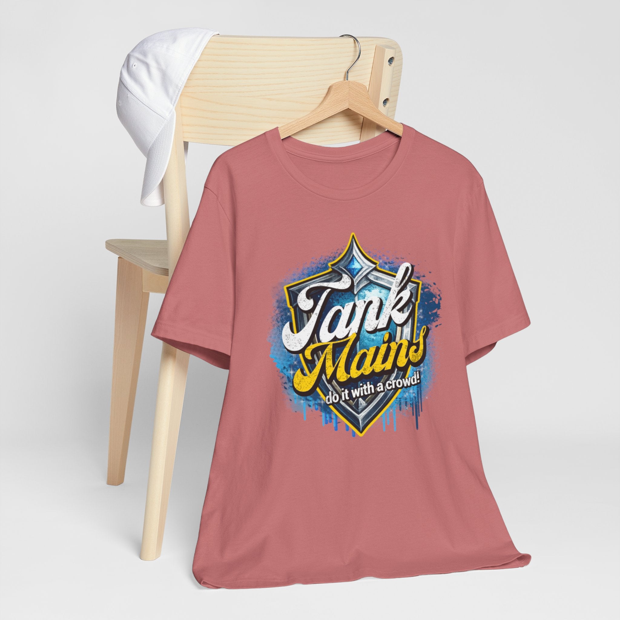 Tank Mains Gaming T‑Shirt — "Do It With a Crowd" Retro Esports Tee