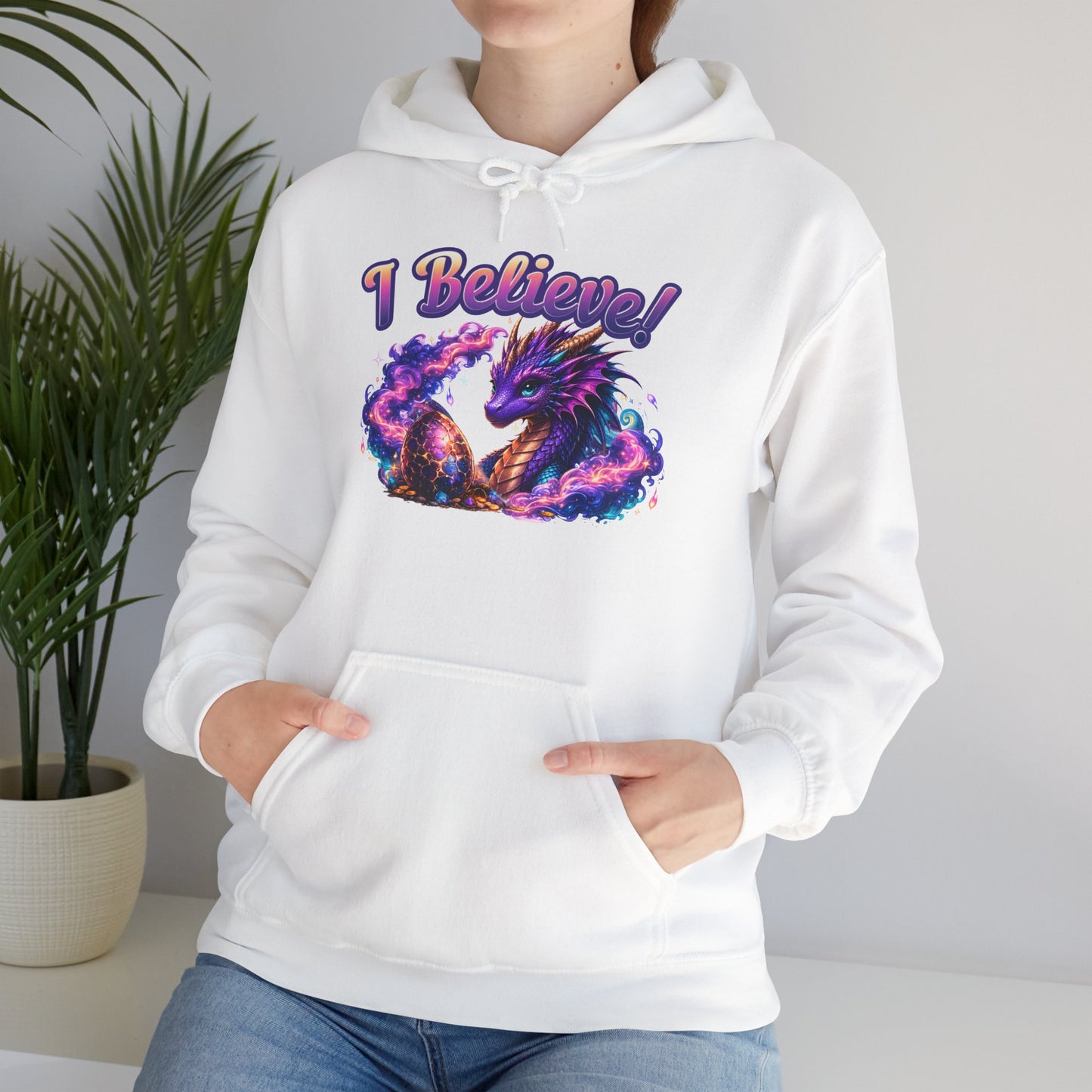 I Believe! Dragon Hoodie | Magical Fantasy Dragon Egg Mythical Creature Pullover