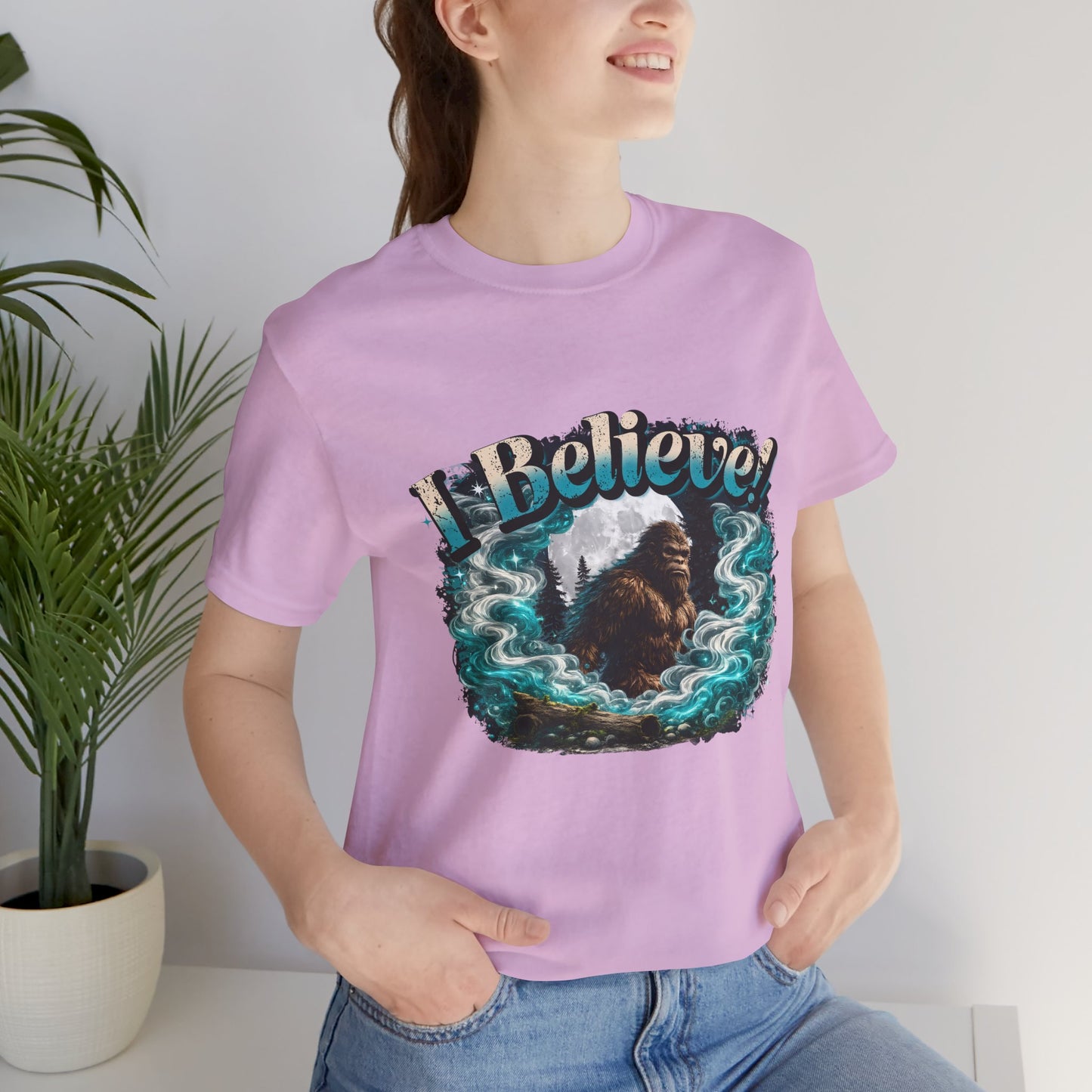 I Believe! Bigfoot T-Shirt | Sasquatch Cryptid Wilderness Graphic Tee