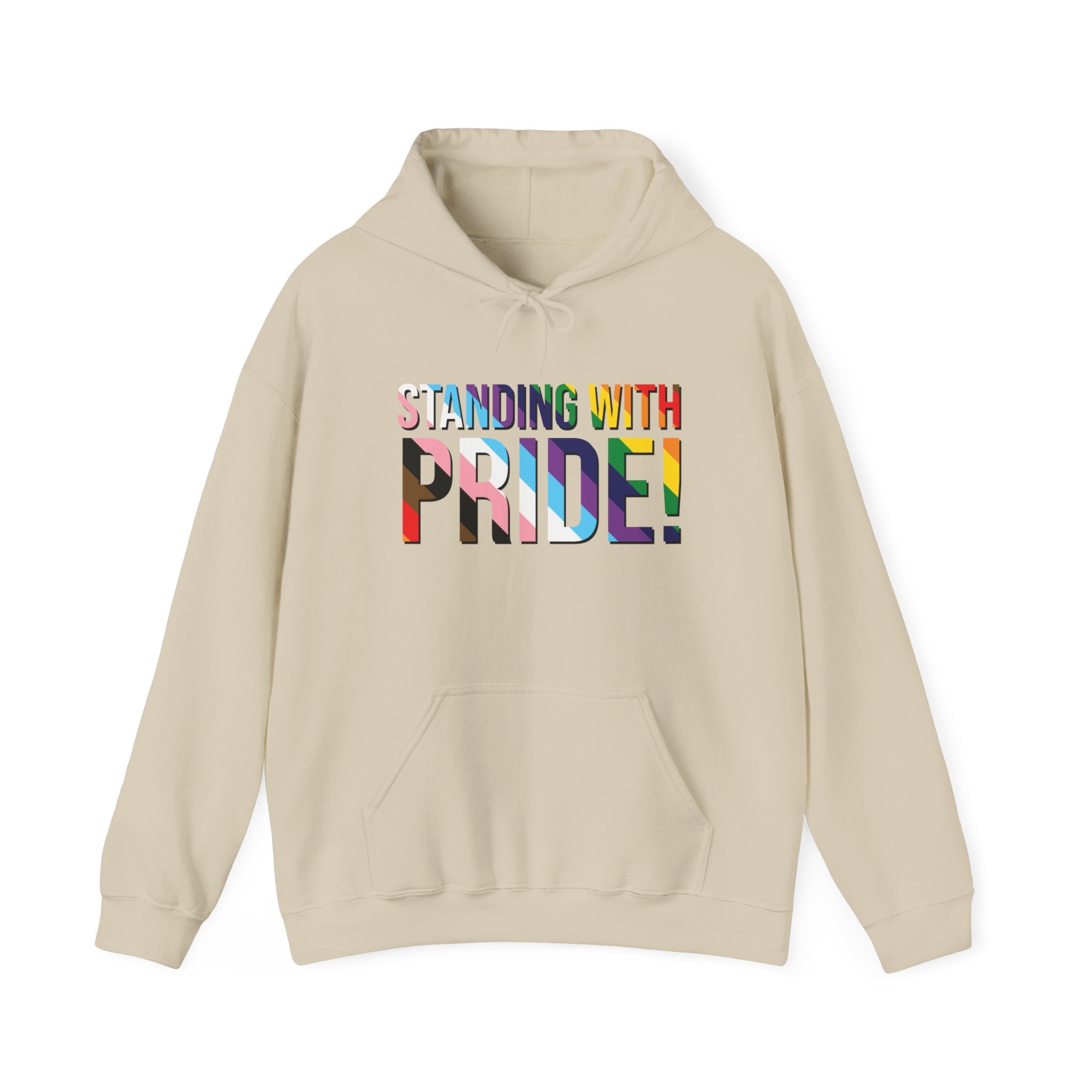 Standing With Pride Hoodie — Rainbow LGBTQ+ Ally Sweatshirt