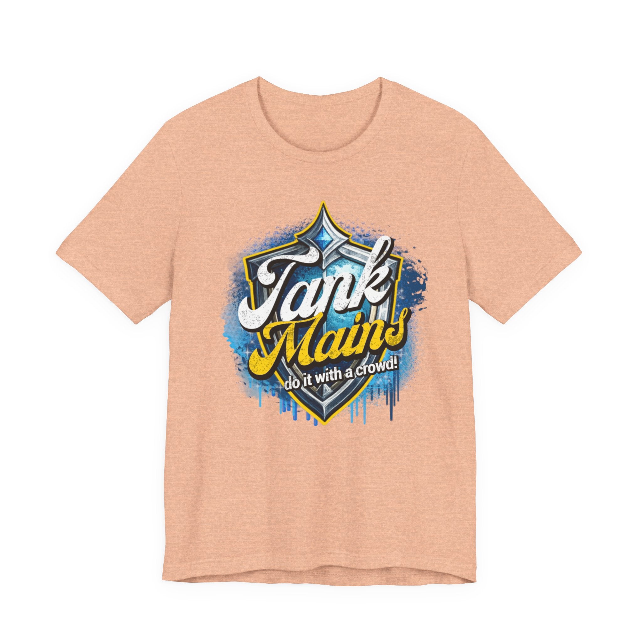Tank Mains Gaming T‑Shirt — "Do It With a Crowd" Retro Esports Tee