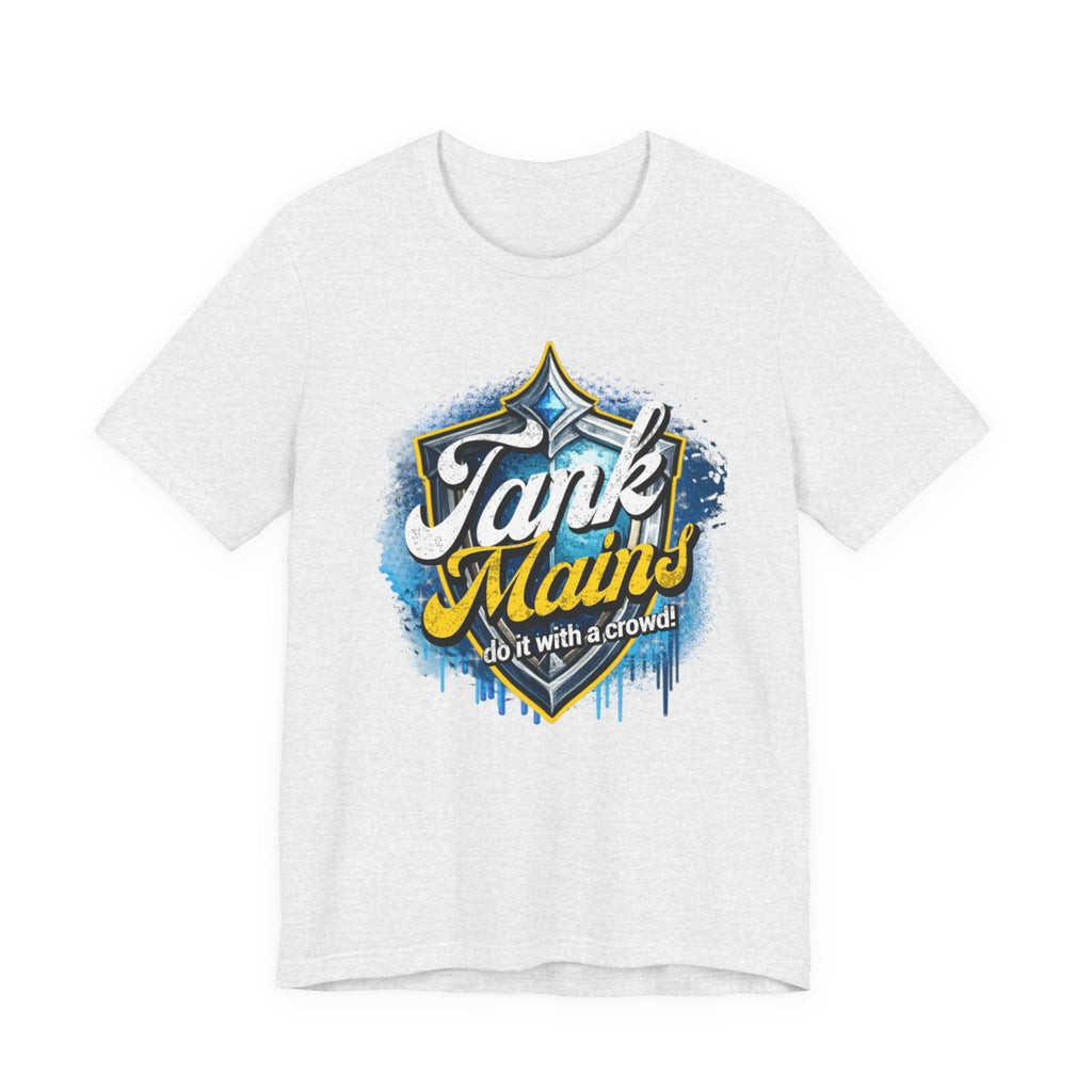 Tank Mains Gaming T‑Shirt — "Do It With a Crowd" Retro Esports Tee