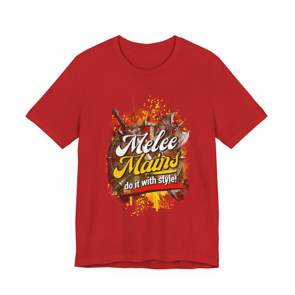 Melee Mains Graphic Tee — “Melee Mains do it with style!” Gamer T‑Shirt