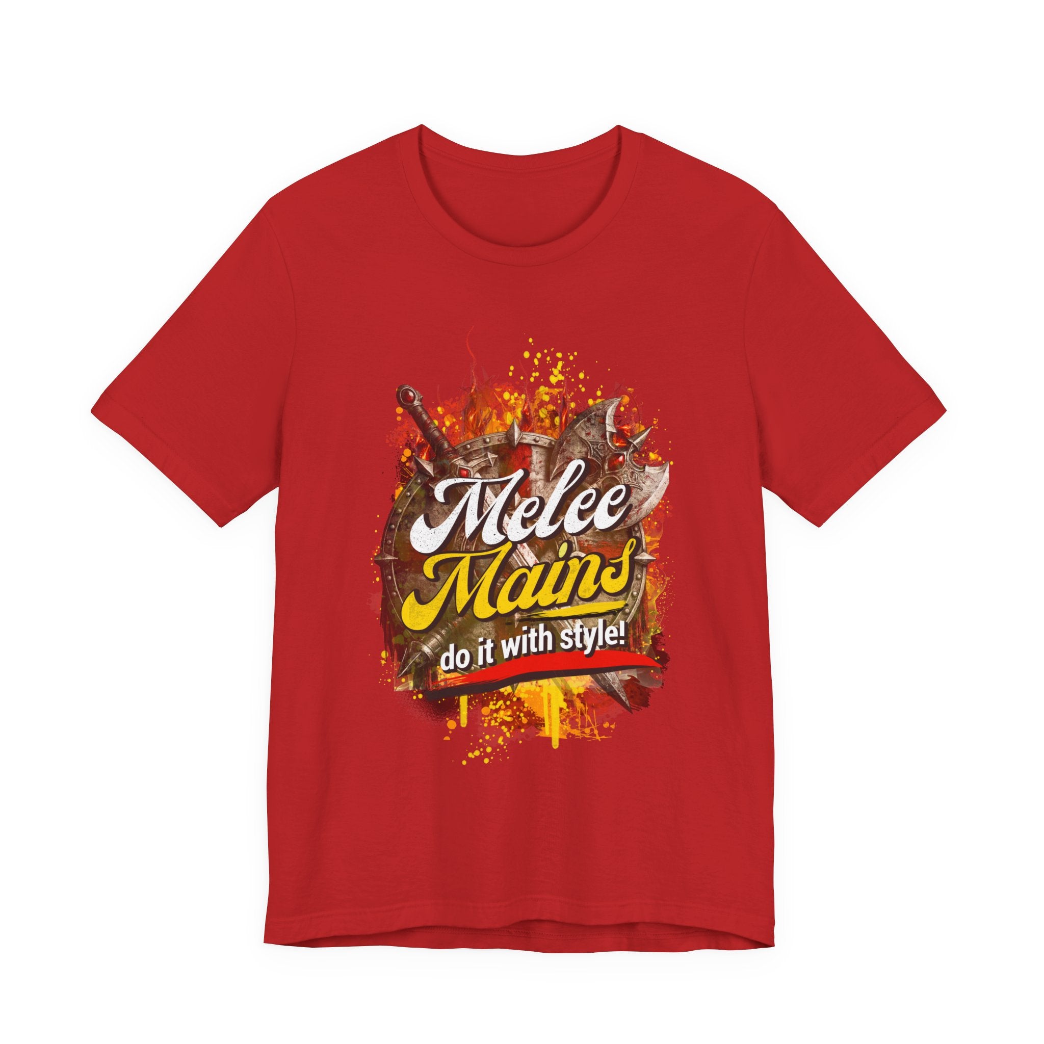 Melee Mains Graphic Tee — “Melee Mains do it with style!” Gamer T‑Shirt