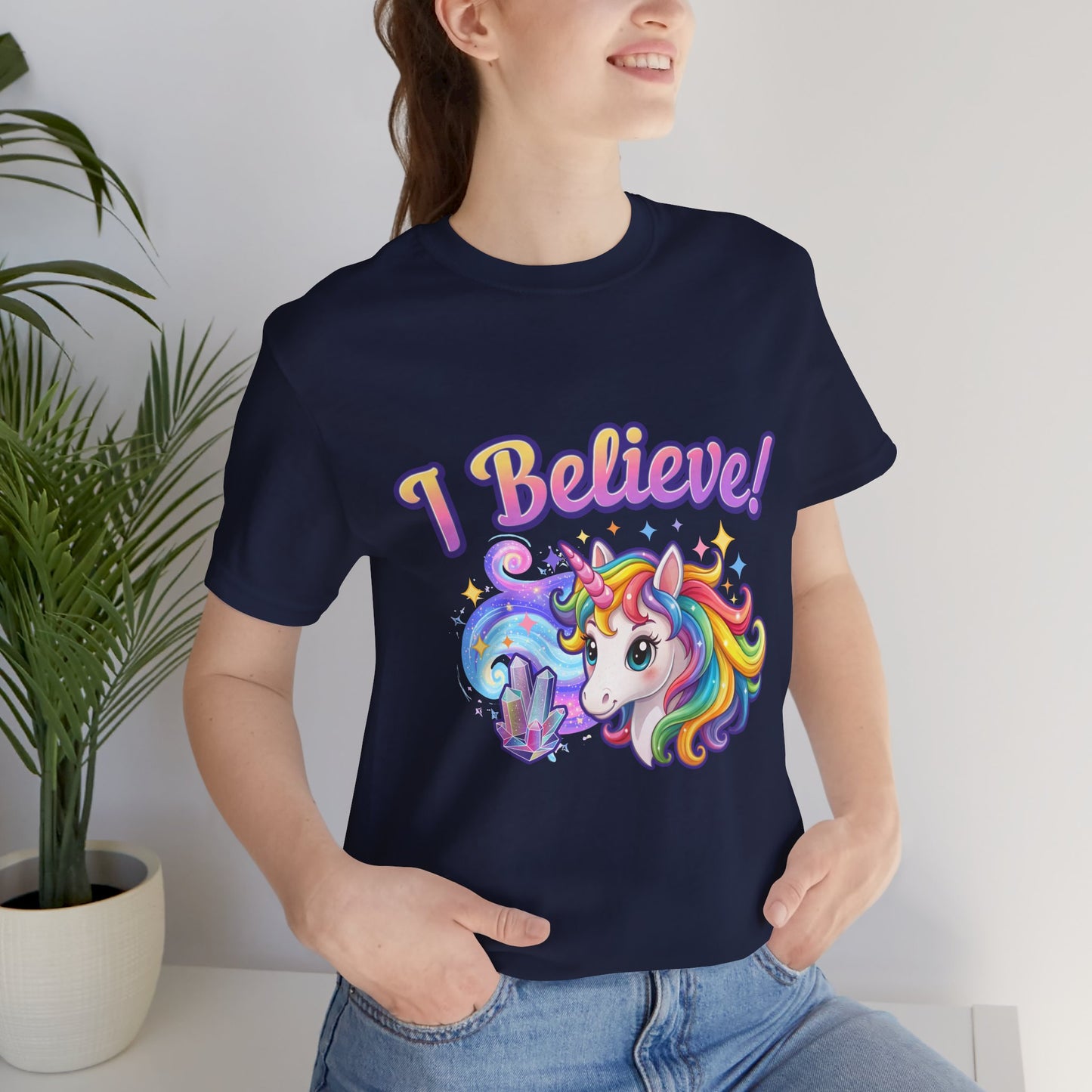 I Believe... Unicorn | Fantasy T-Shirt | Magical Rainbow Mythical Creature Graphic Tee