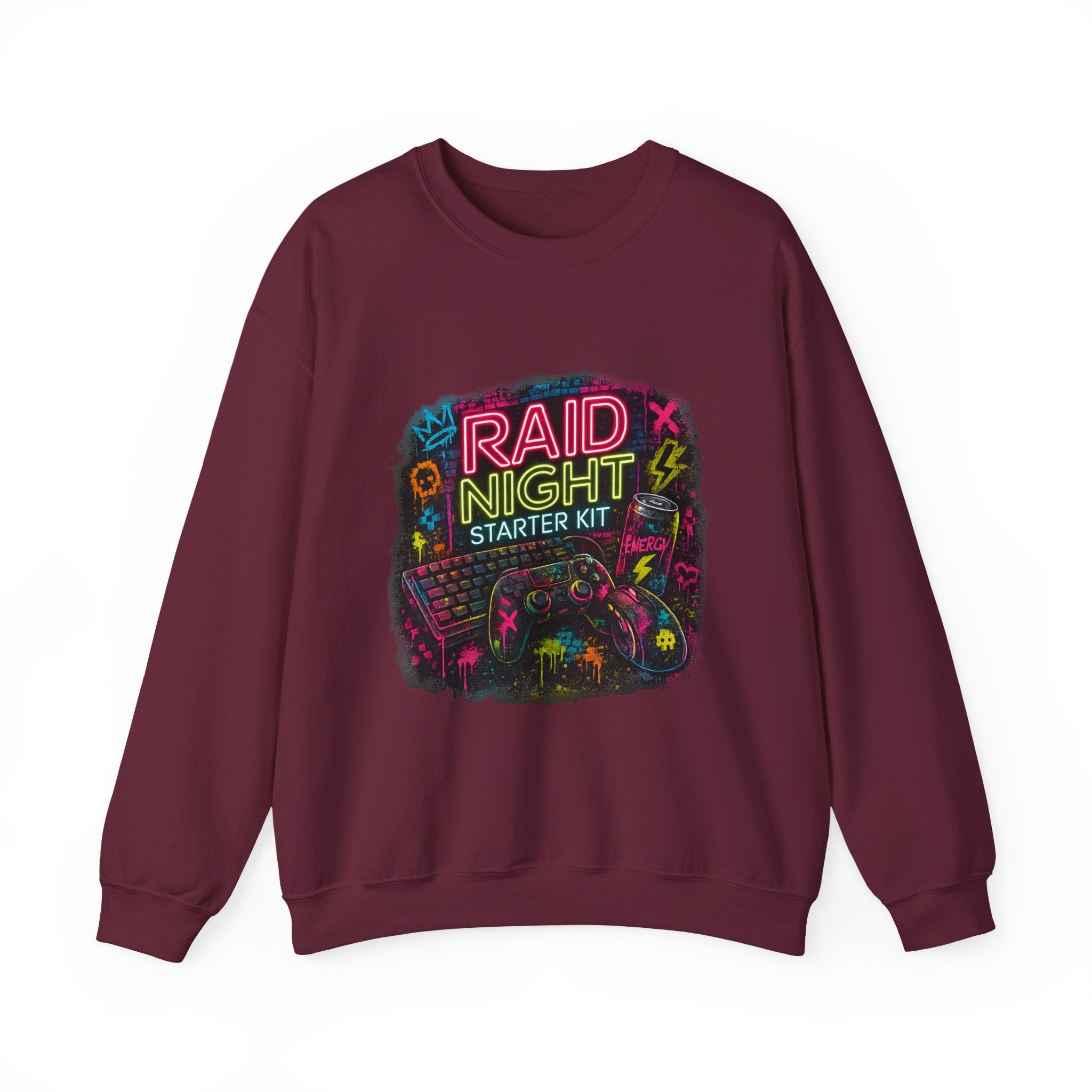 Raid Night Starter Kit | Retro Neon Gamer Sweatshirt