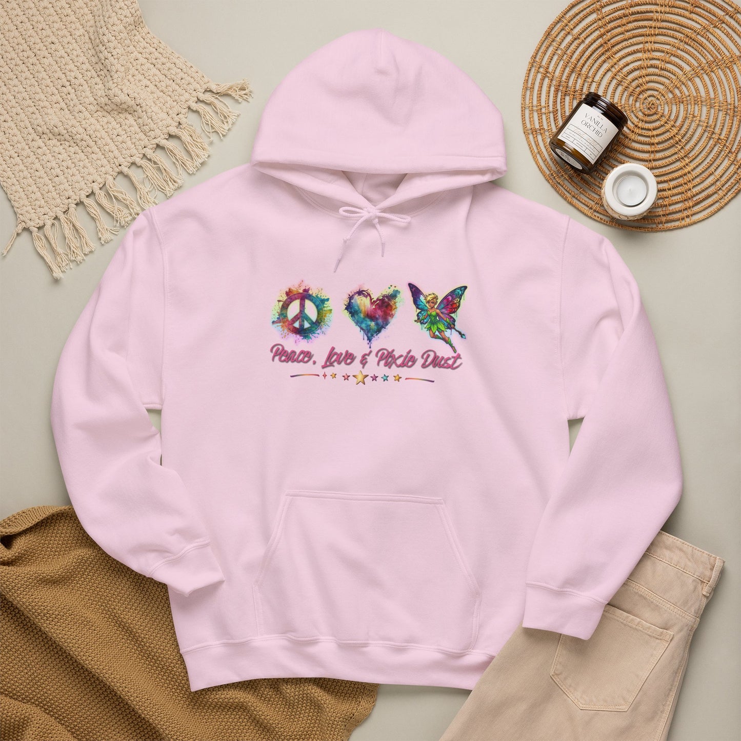 Peace, Love & Pixie Dust Fantasy Pullover Hoodie