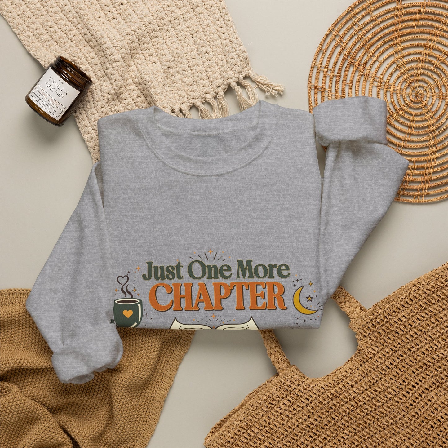 Just One More Chapter | Vintage Book Lover Crewneck Sweatshirt
