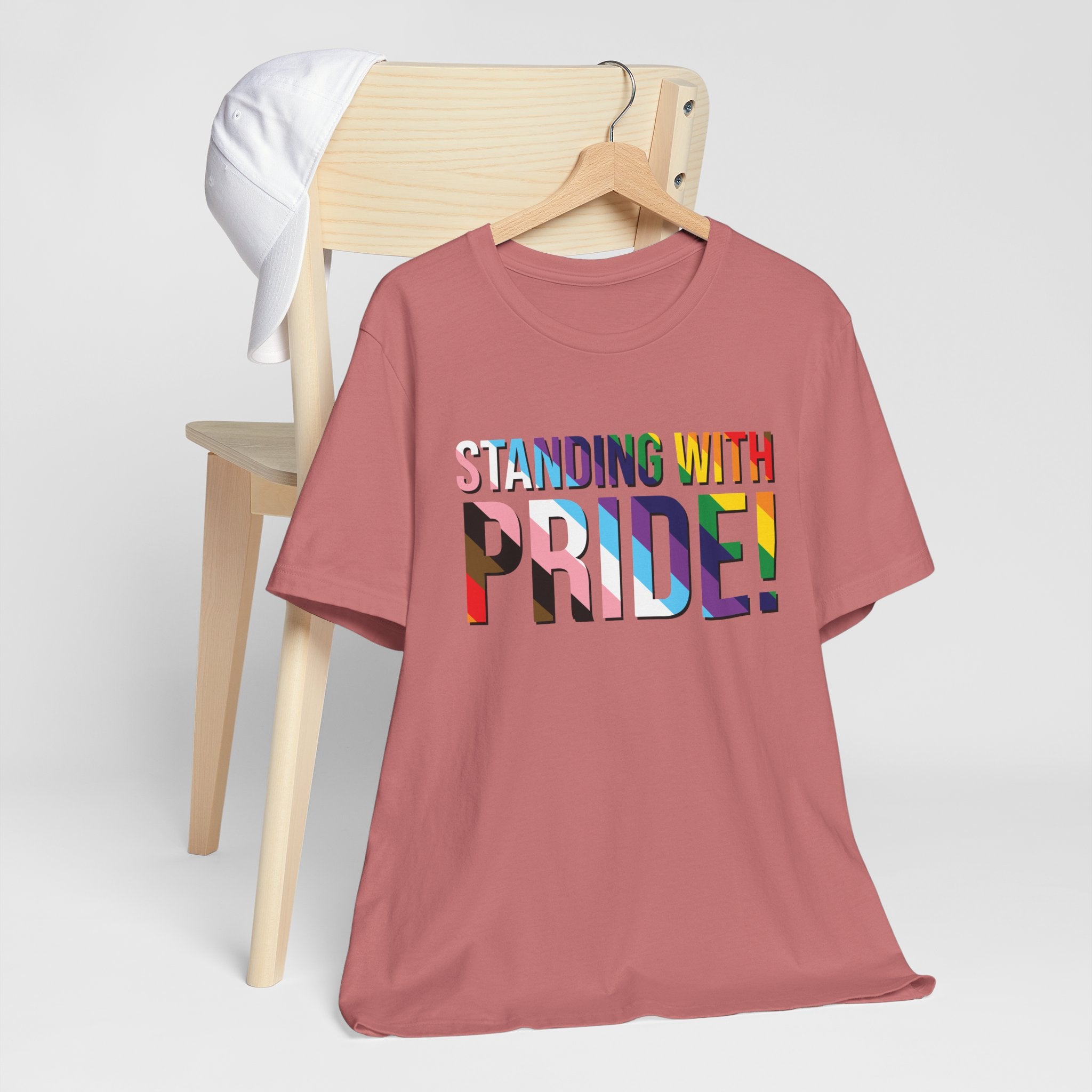 Standing With Pride T-Shirt — Rainbow Ally LGBTQ+ Support Tee