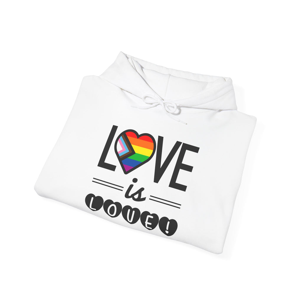 Love Is Love Hoodie — Rainbow Heart Pride Pullover