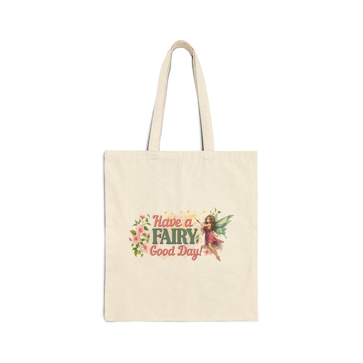 Have a Fairy Good Day Fantasy Tote Bag | Whimsical Fairycore Book Lover Canvas Tote