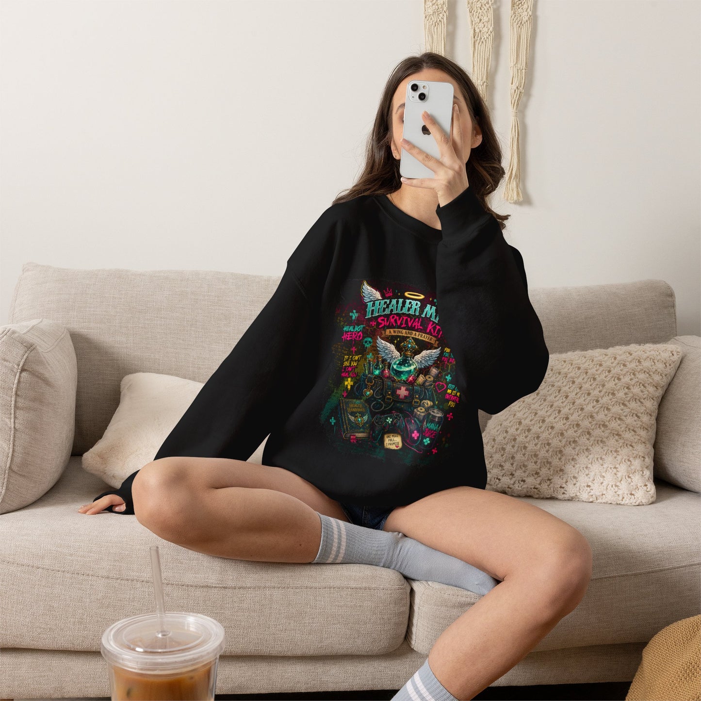 Healer Main Survival Kit | Fantasy Gamer Sweatshirt