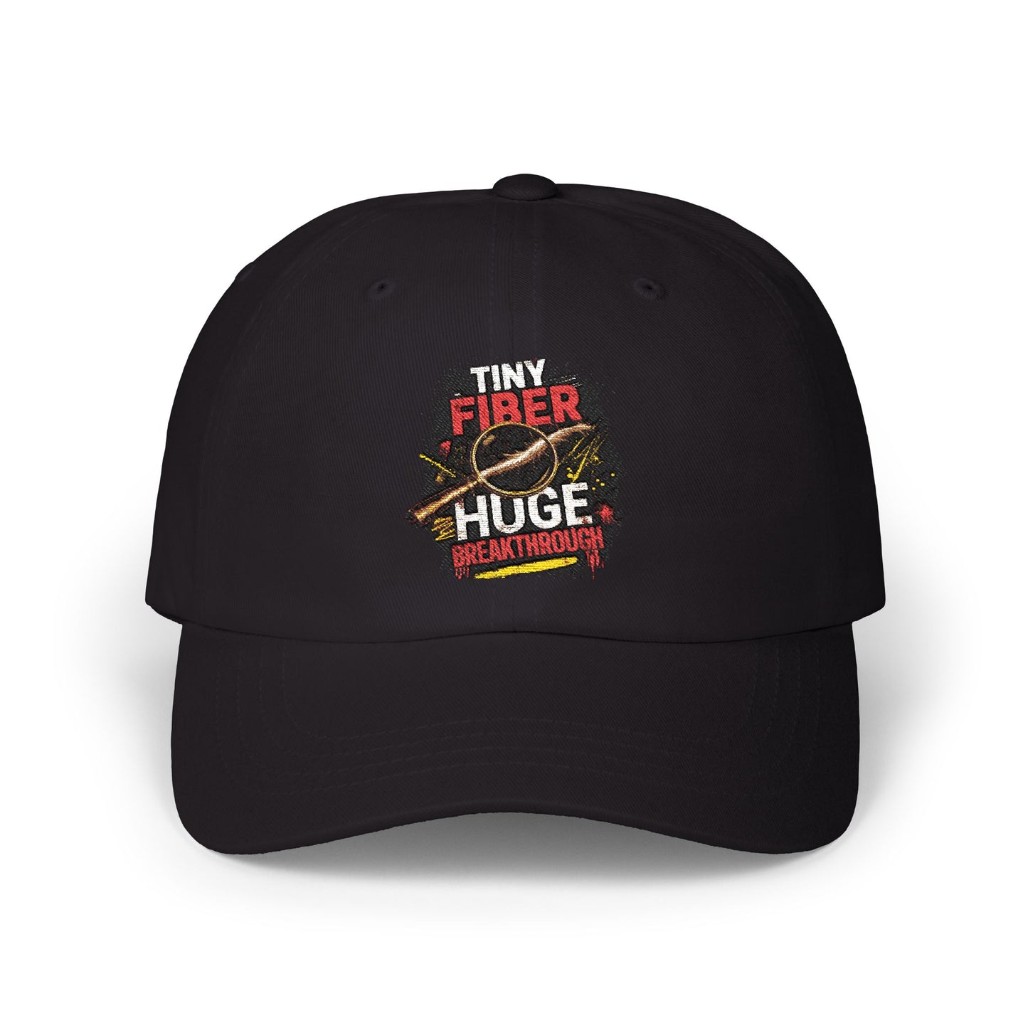 Tiny Fiber Huge Breakthrough Dad Cap | True Crime Forensics Hat for CSI & Mystery Fans
