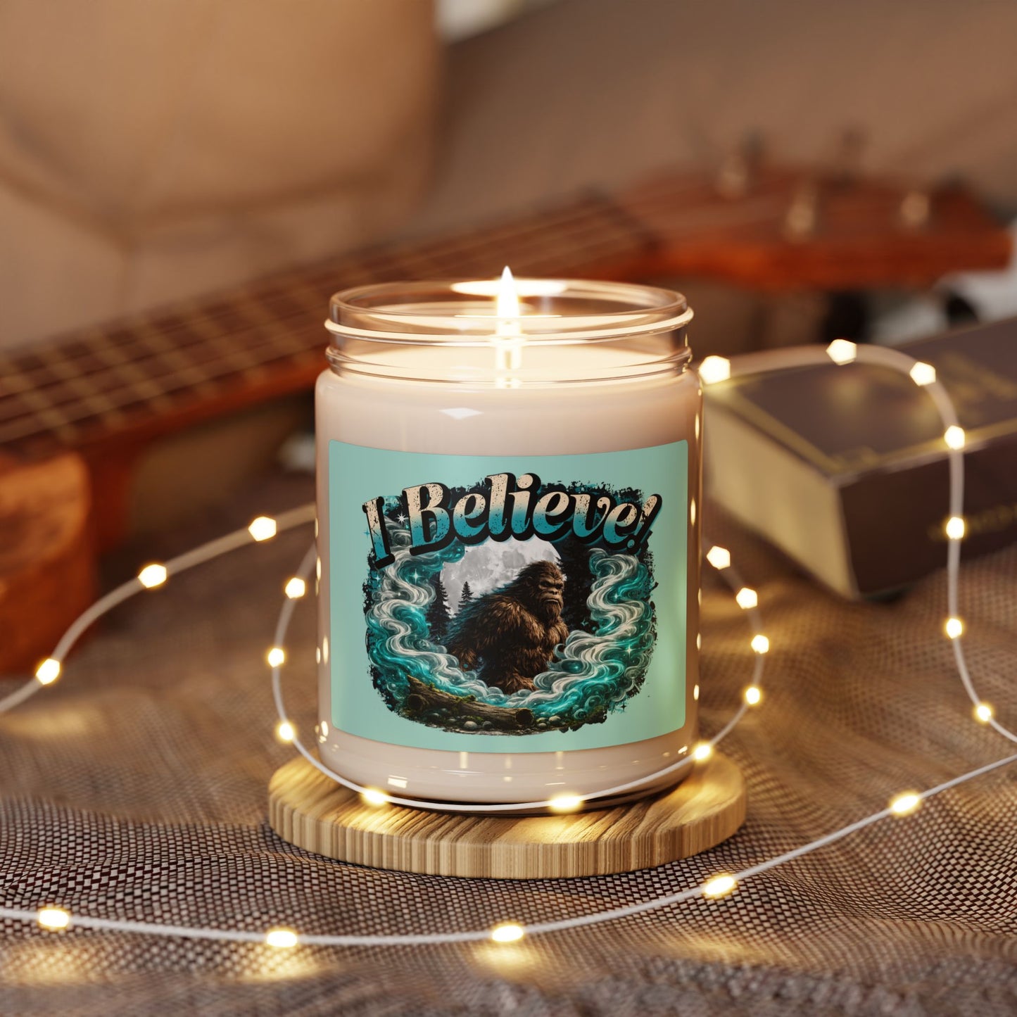 I Believe! Bigfoot Scented Soy Candle | Sasquatch Wilderness Fantasy Home Decor