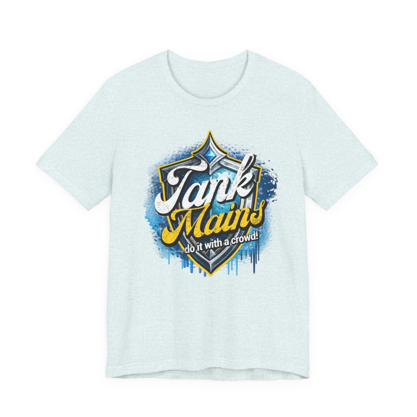 Tank Mains Gaming T‑Shirt — "Do It With a Crowd" Retro Esports Tee