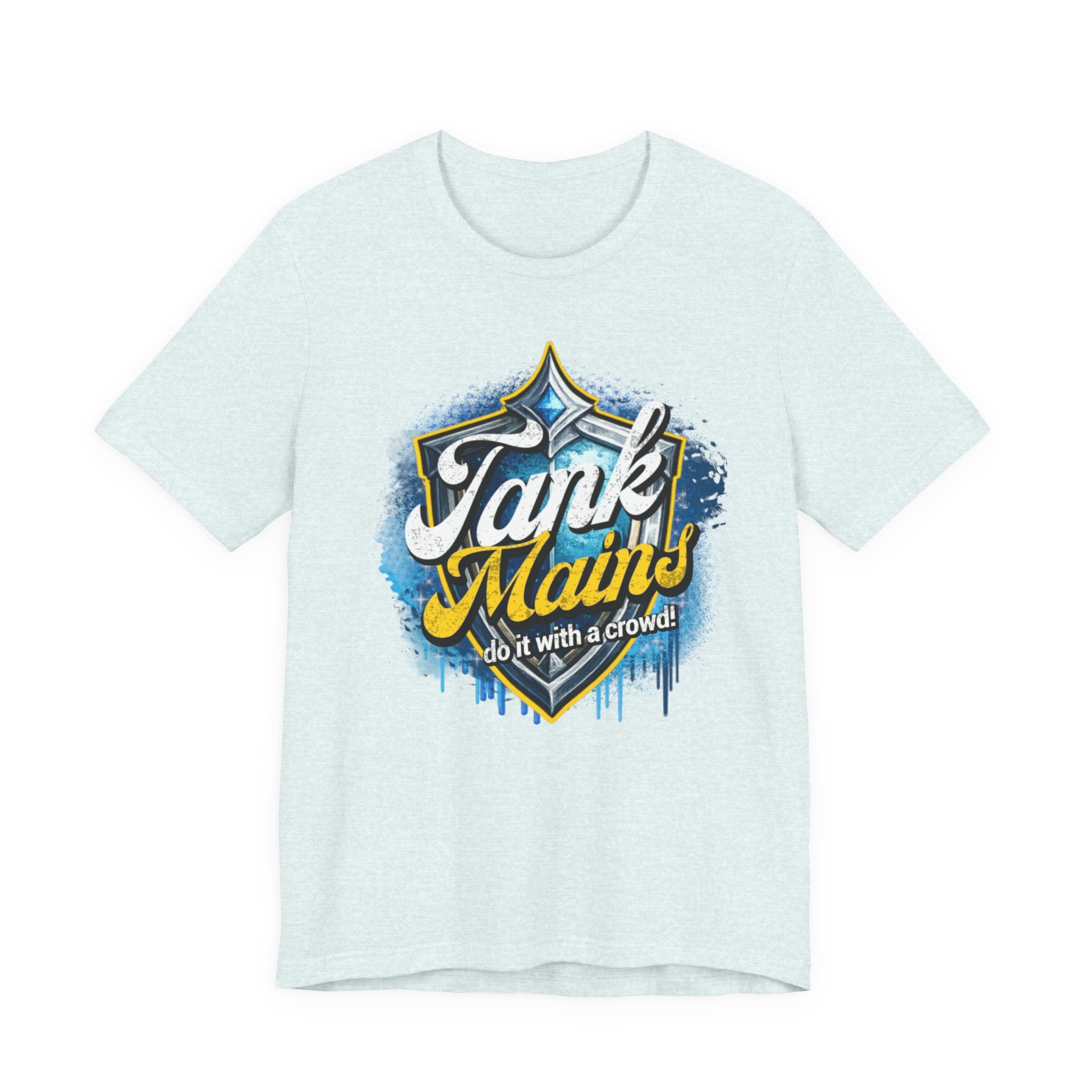Tank Mains Gaming T‑Shirt — "Do It With a Crowd" Retro Esports Tee