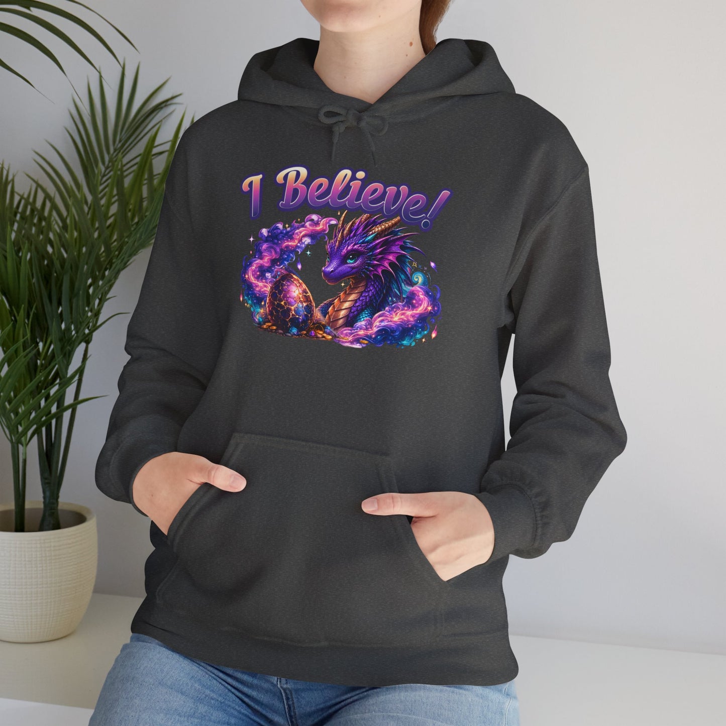 I Believe! Dragon Hoodie | Magical Fantasy Dragon Egg Mythical Creature Pullover