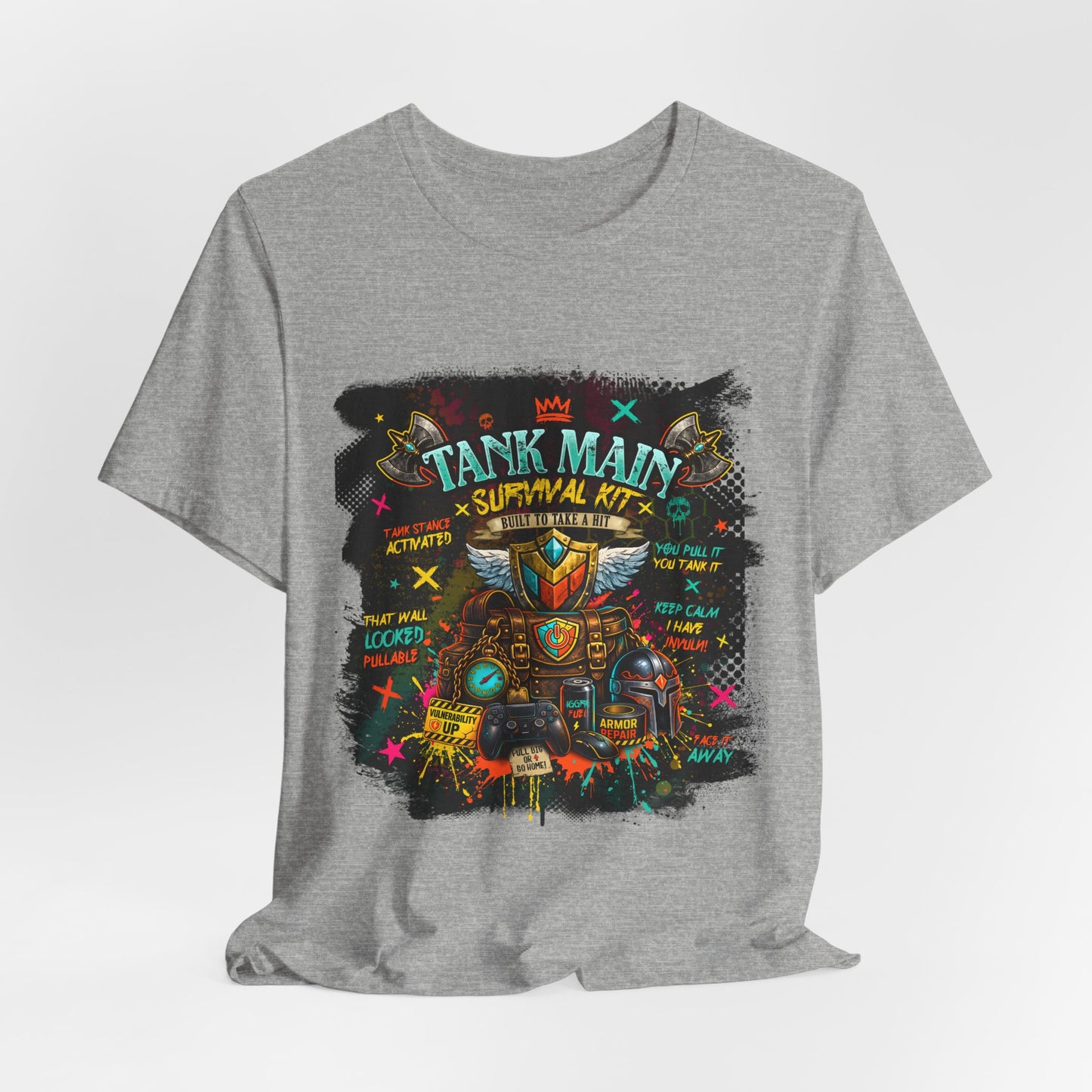 Tank Main Survival Kit – MMORPG Gamer T-Shirt