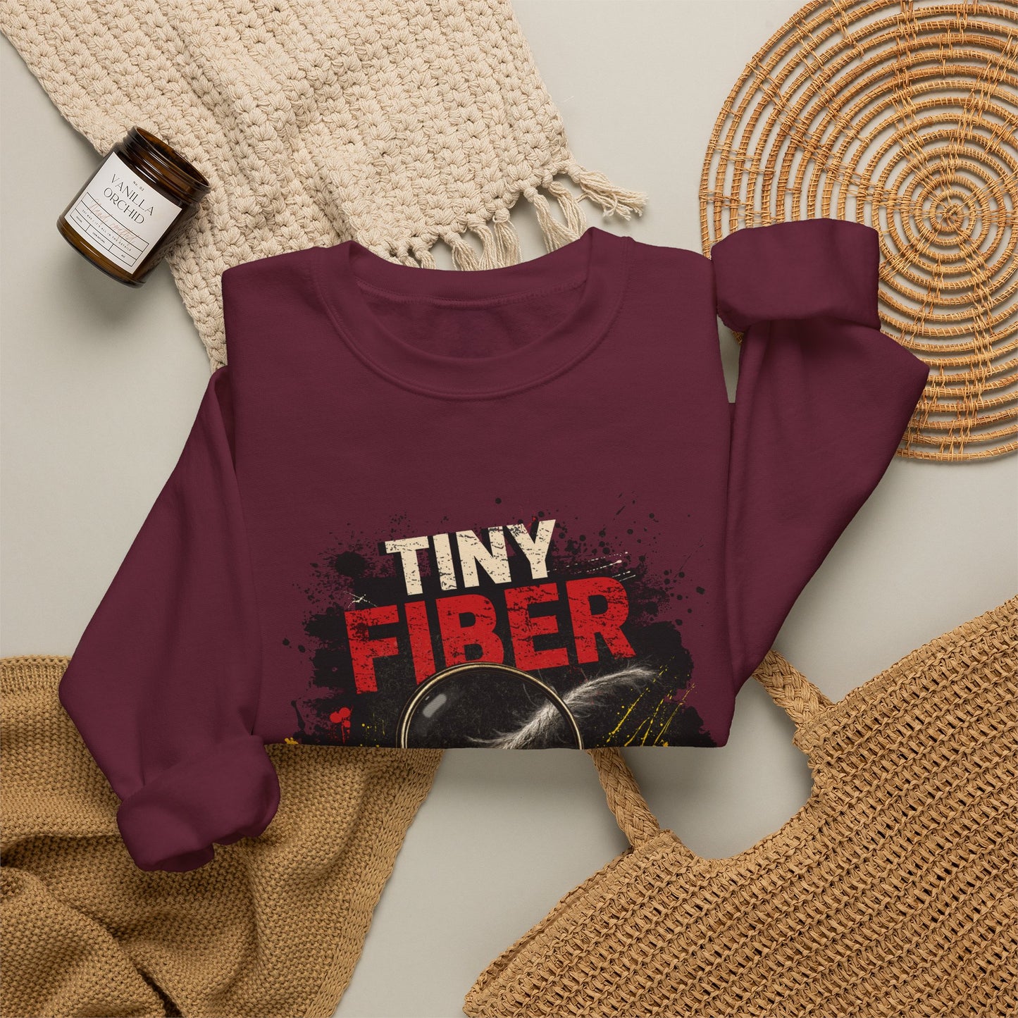 Tiny Fiber Huge Breakthrough Crewneck Sweatshirt | True Crime Forensics Pullover