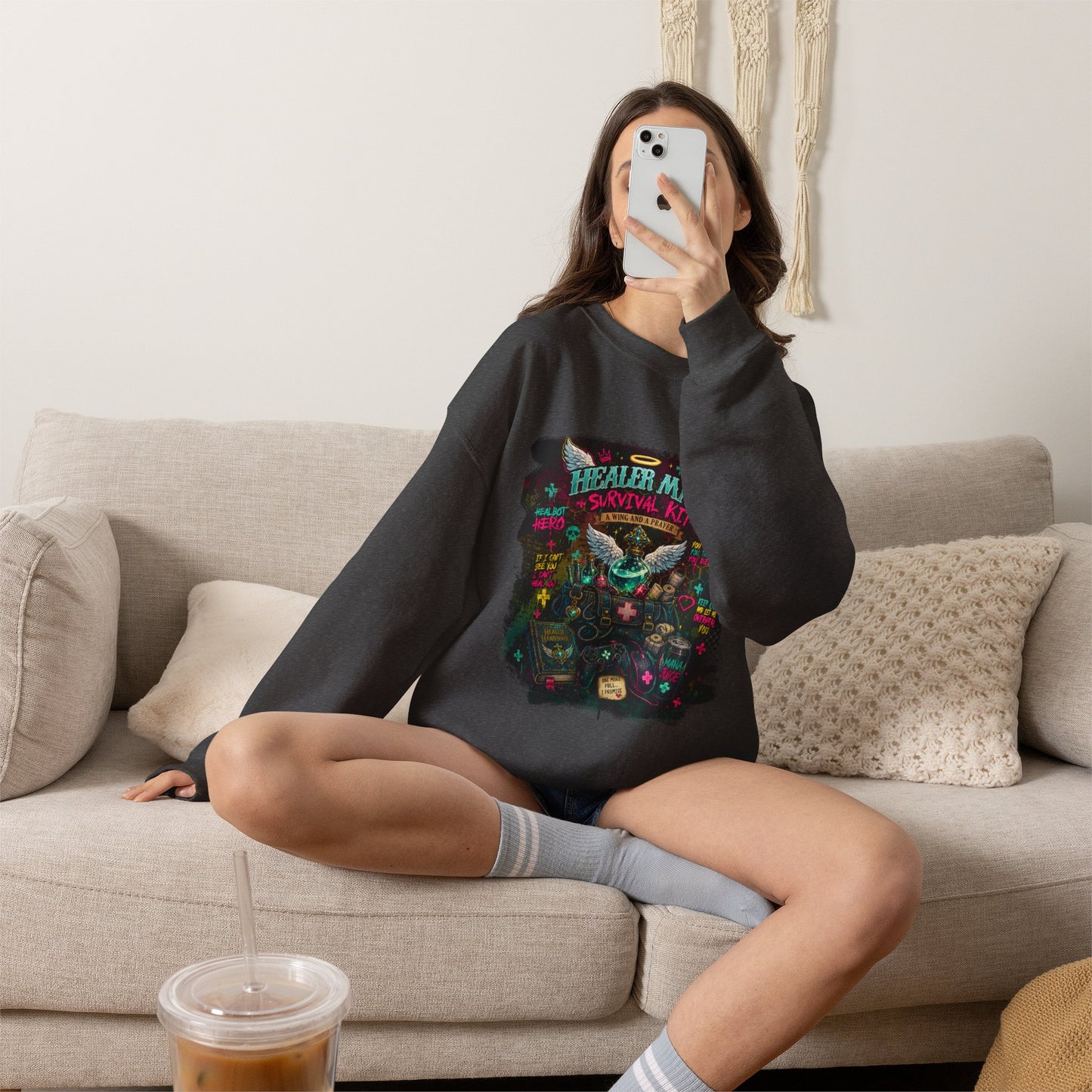 Healer Main Survival Kit | Fantasy Gamer Sweatshirt