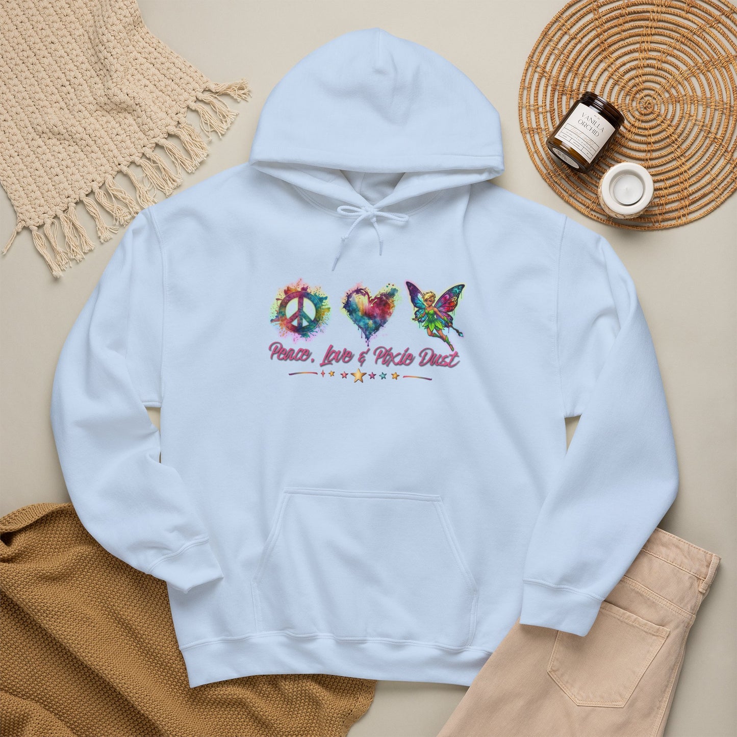 Peace, Love & Pixie Dust Fantasy Pullover Hoodie