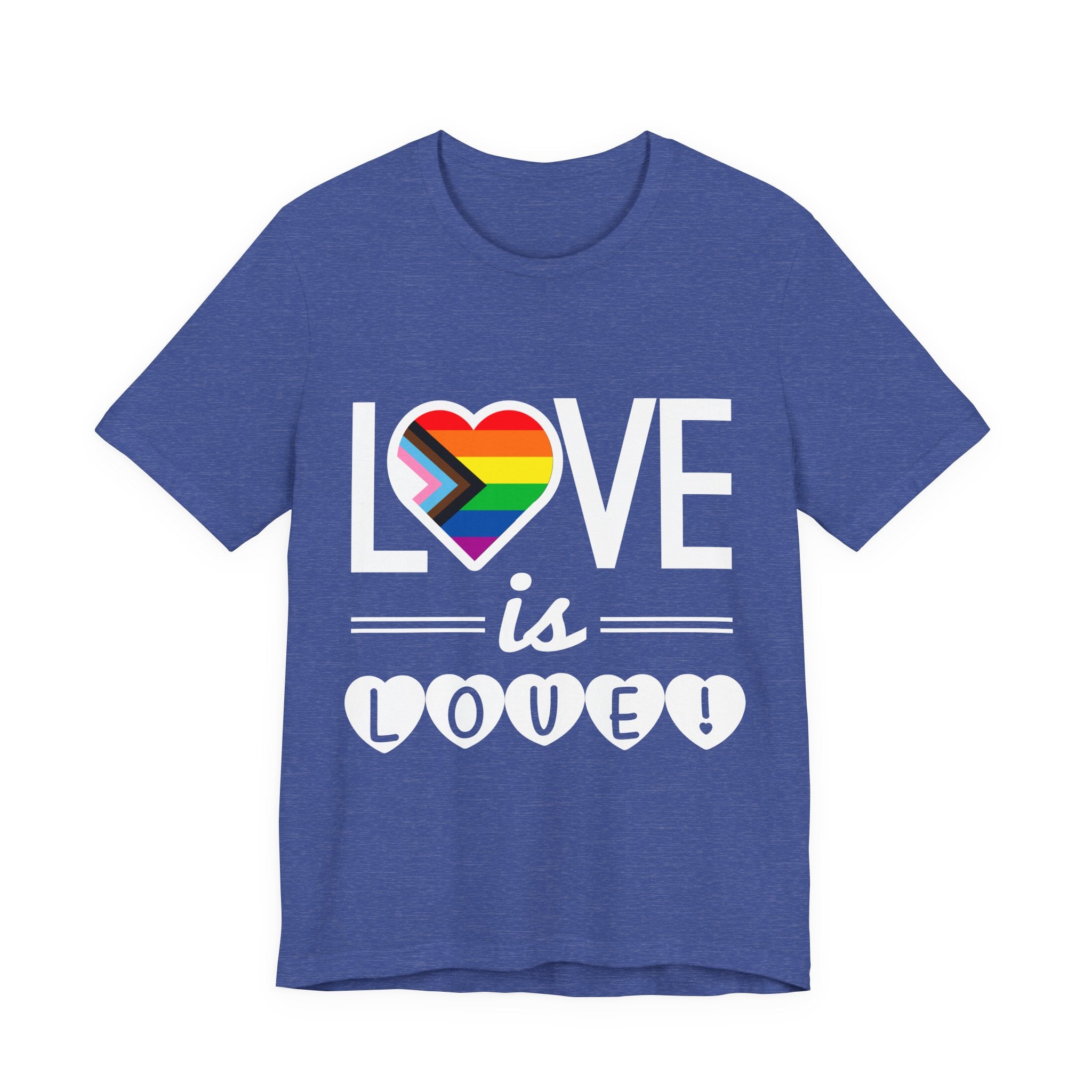 Love Is Love T-Shirt — Rainbow Heart Pride Tee