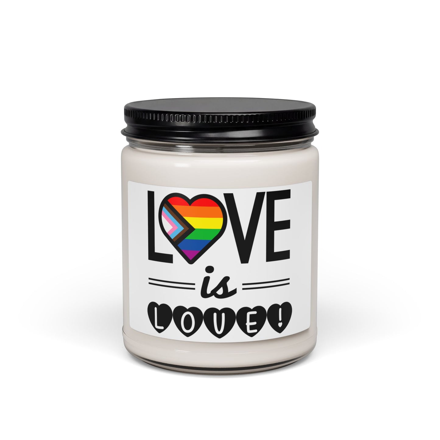 Love Is Love Soy Candle — Pride Rainbow 9oz Scented Candle