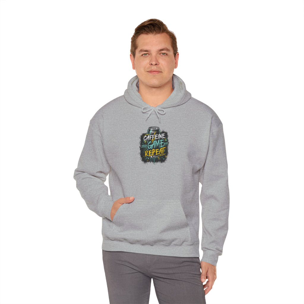 Caffeine Game Repeat | Gaming, E-Sports Hoodie