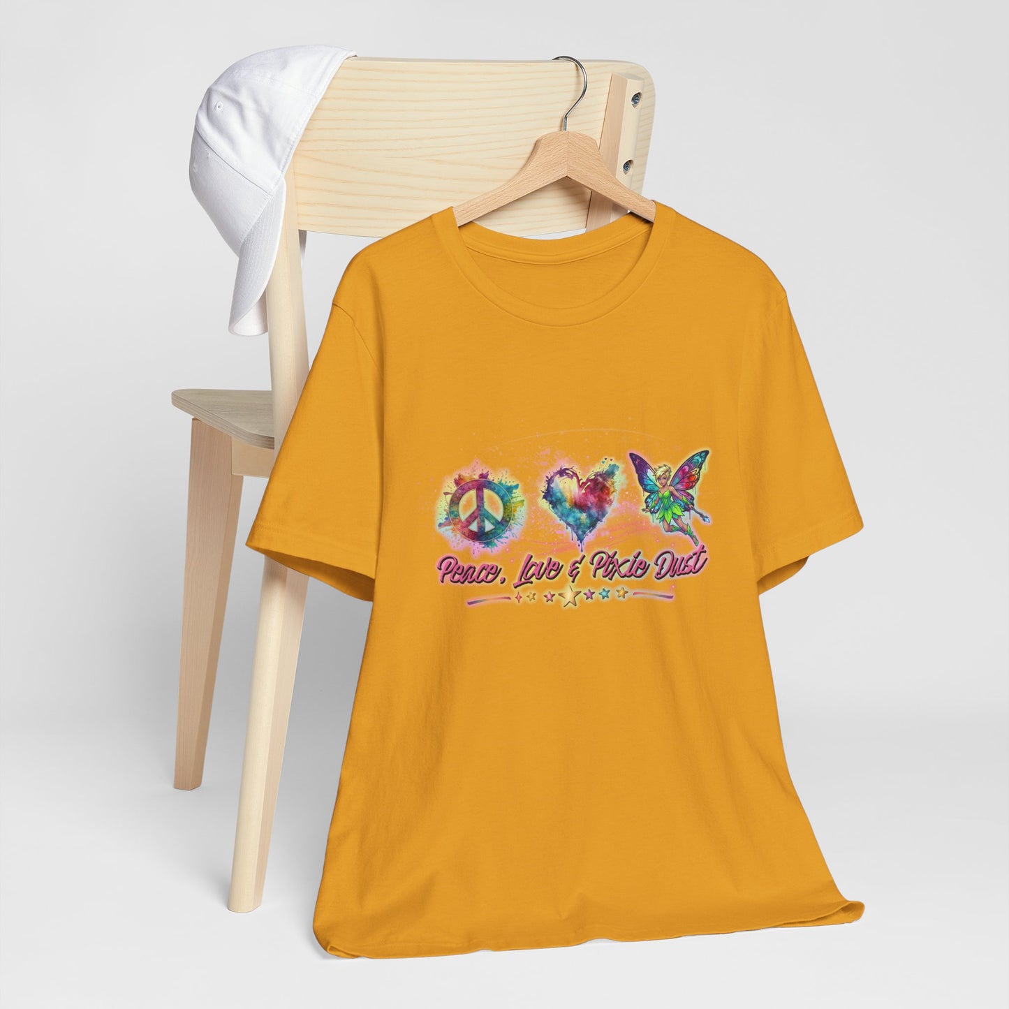 Peace, Love & Pixie Dust Watercolor Fantasy T-Shirt