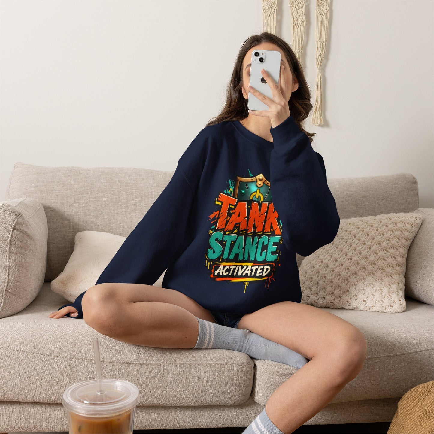 Tank Stance Activated Gamer Crewneck – Neon Graffiti Tank Main Sweatshirt