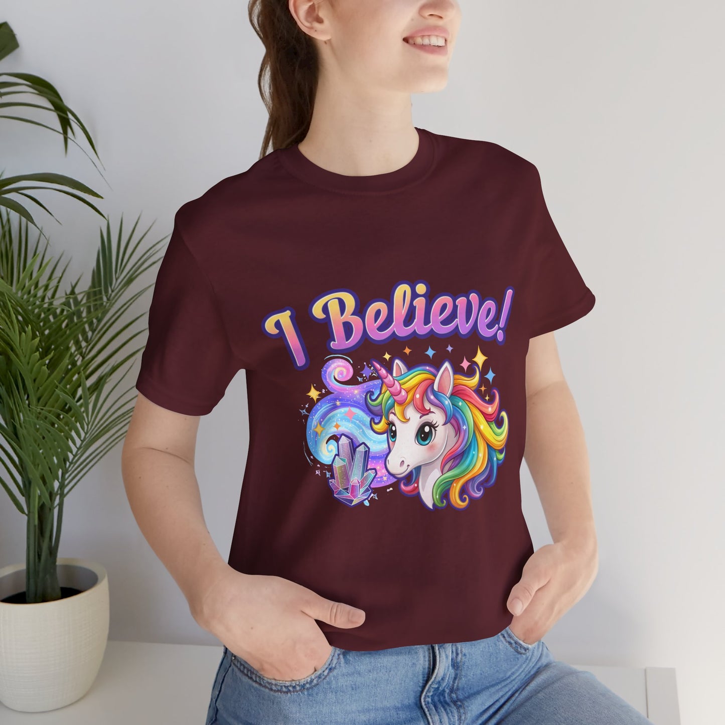 I Believe... Unicorn | Fantasy T-Shirt | Magical Rainbow Mythical Creature Graphic Tee