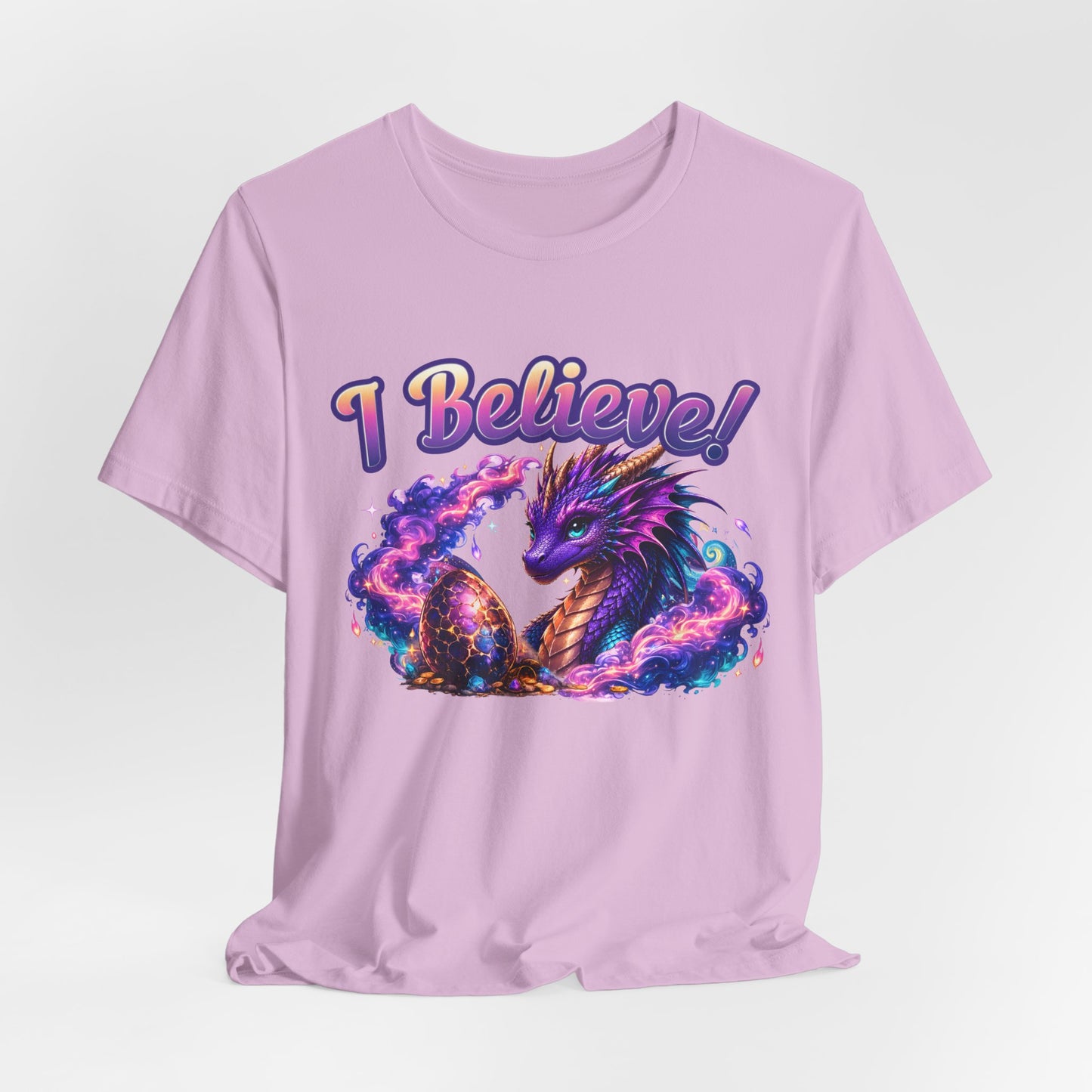 I Believe! Dragon Fantasy T-Shirt | Magical Dragon Egg Mythical Creature Graphic Tee
