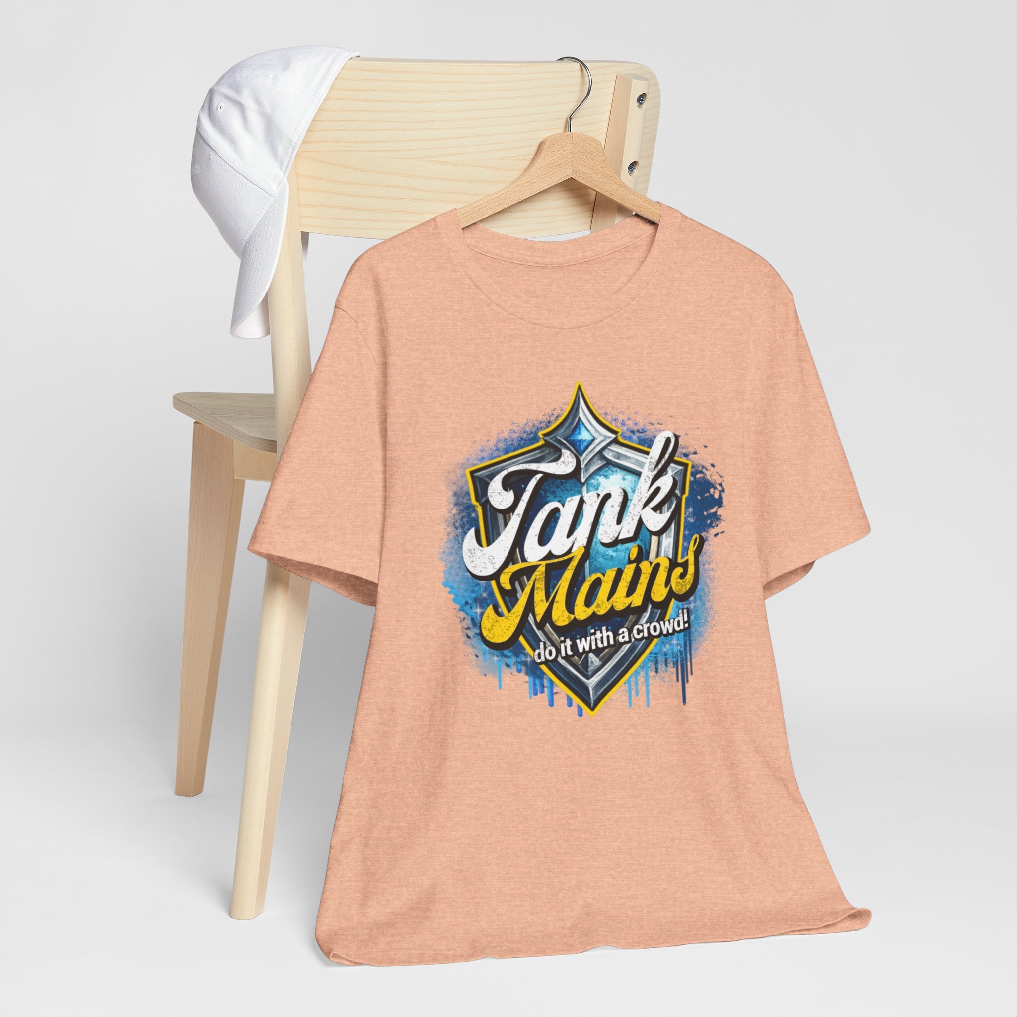 Tank Mains Gaming T‑Shirt — "Do It With a Crowd" Retro Esports Tee