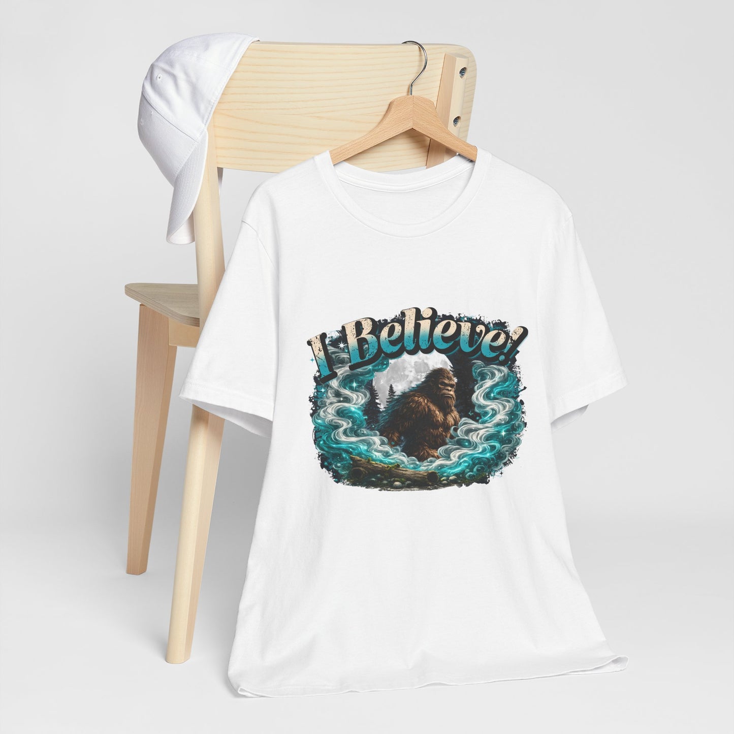 I Believe! Bigfoot T-Shirt | Sasquatch Cryptid Wilderness Graphic Tee