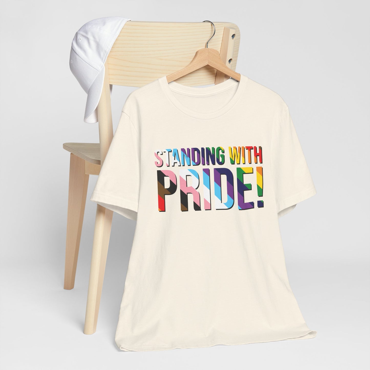 Standing With Pride T-Shirt — Rainbow Ally LGBTQ+ Support Tee