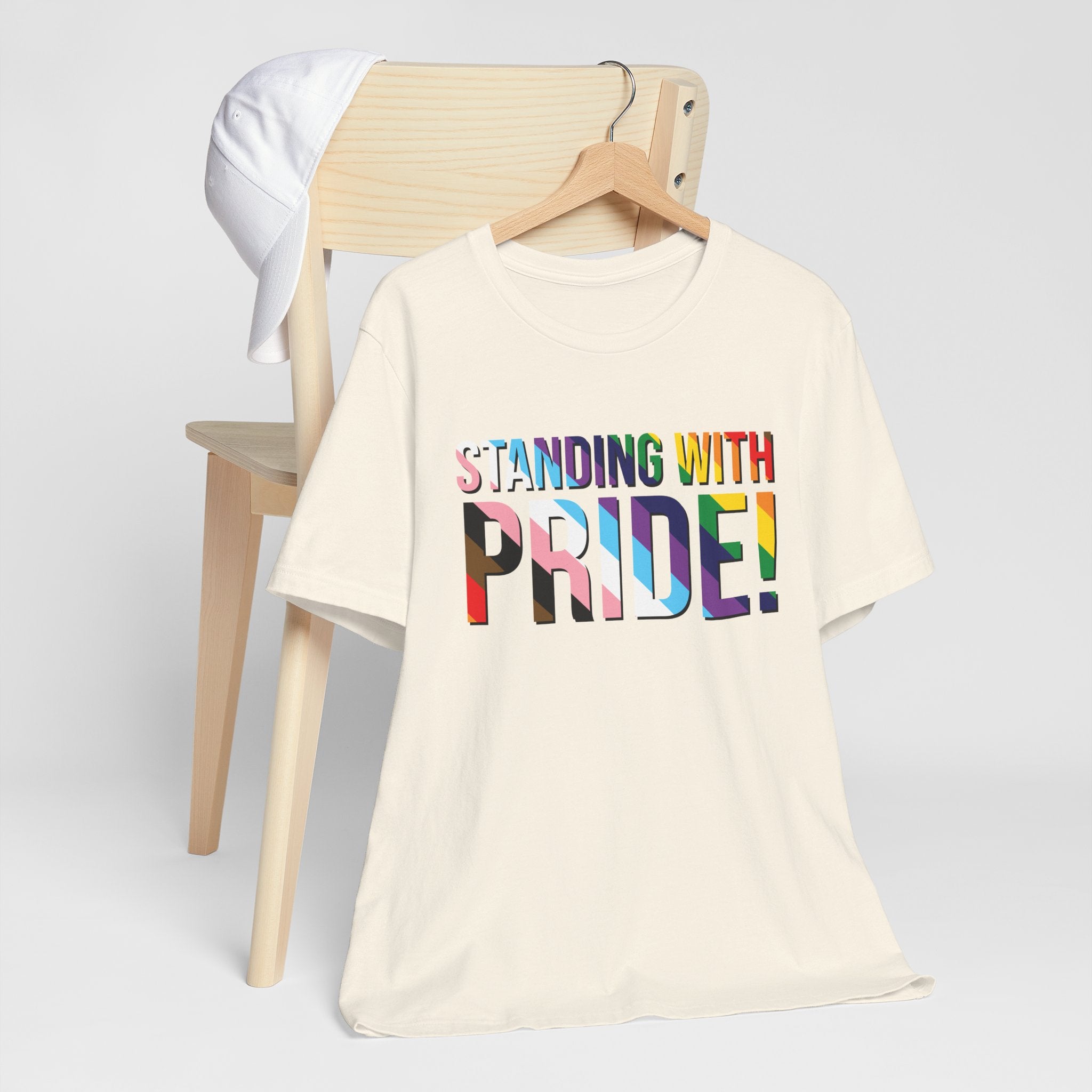 Standing With Pride T-Shirt — Rainbow Ally LGBTQ+ Support Tee