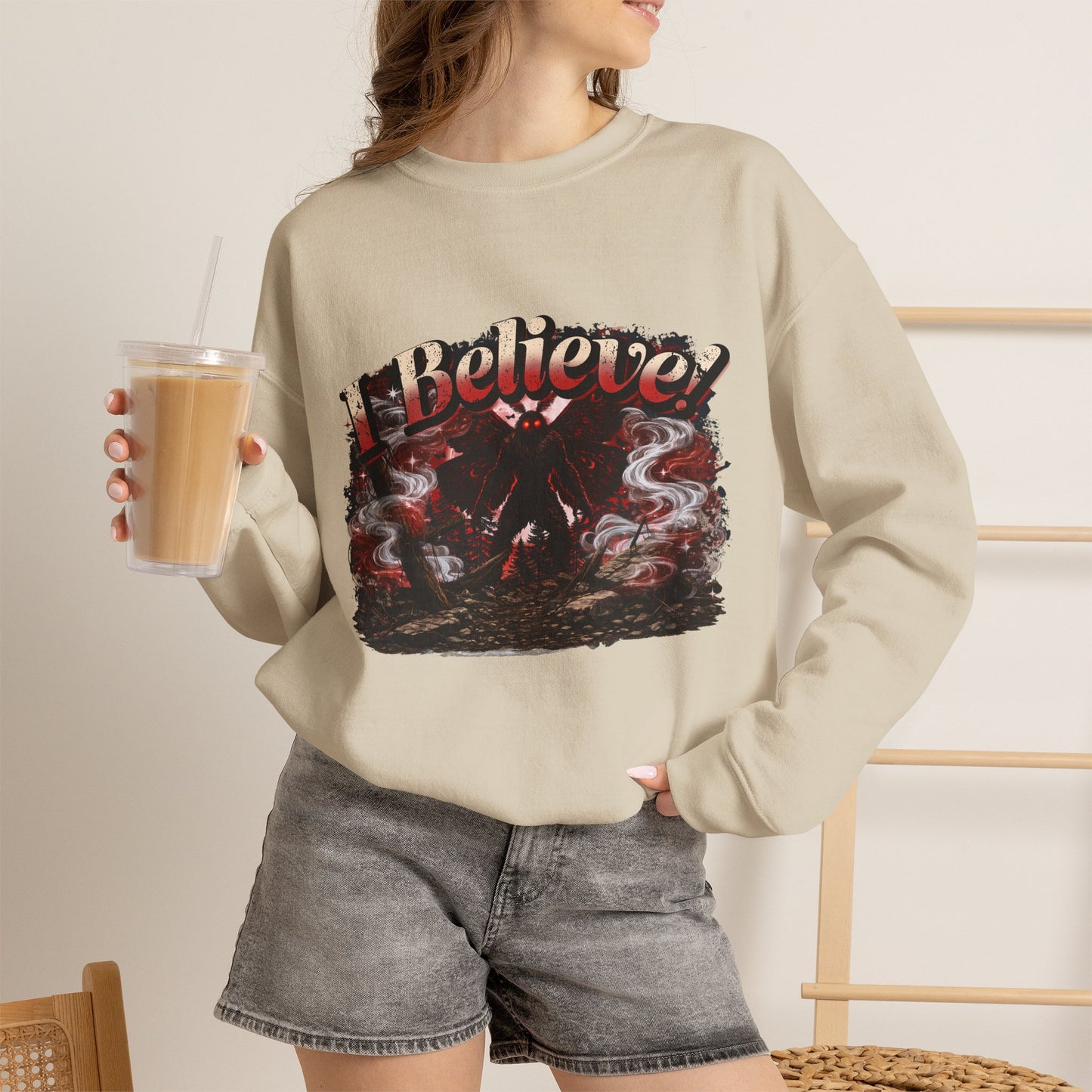 I Believe... Mothman Crewneck Sweatshirt