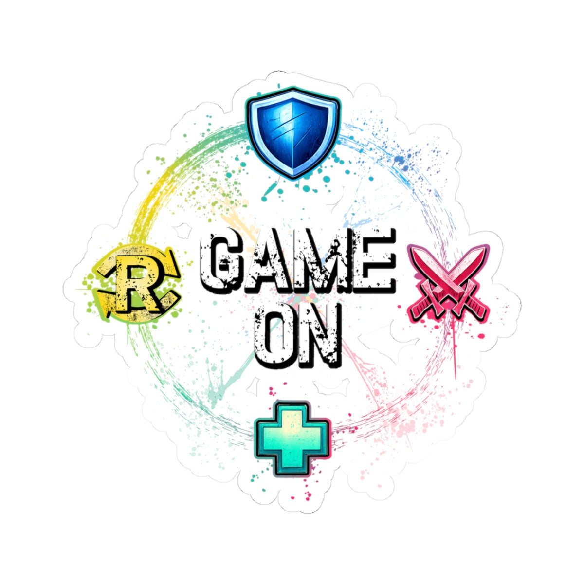 Tank DPS Heal Repeat Gaming Sticker | MMO RPG Role Cycle Vinyl Decal