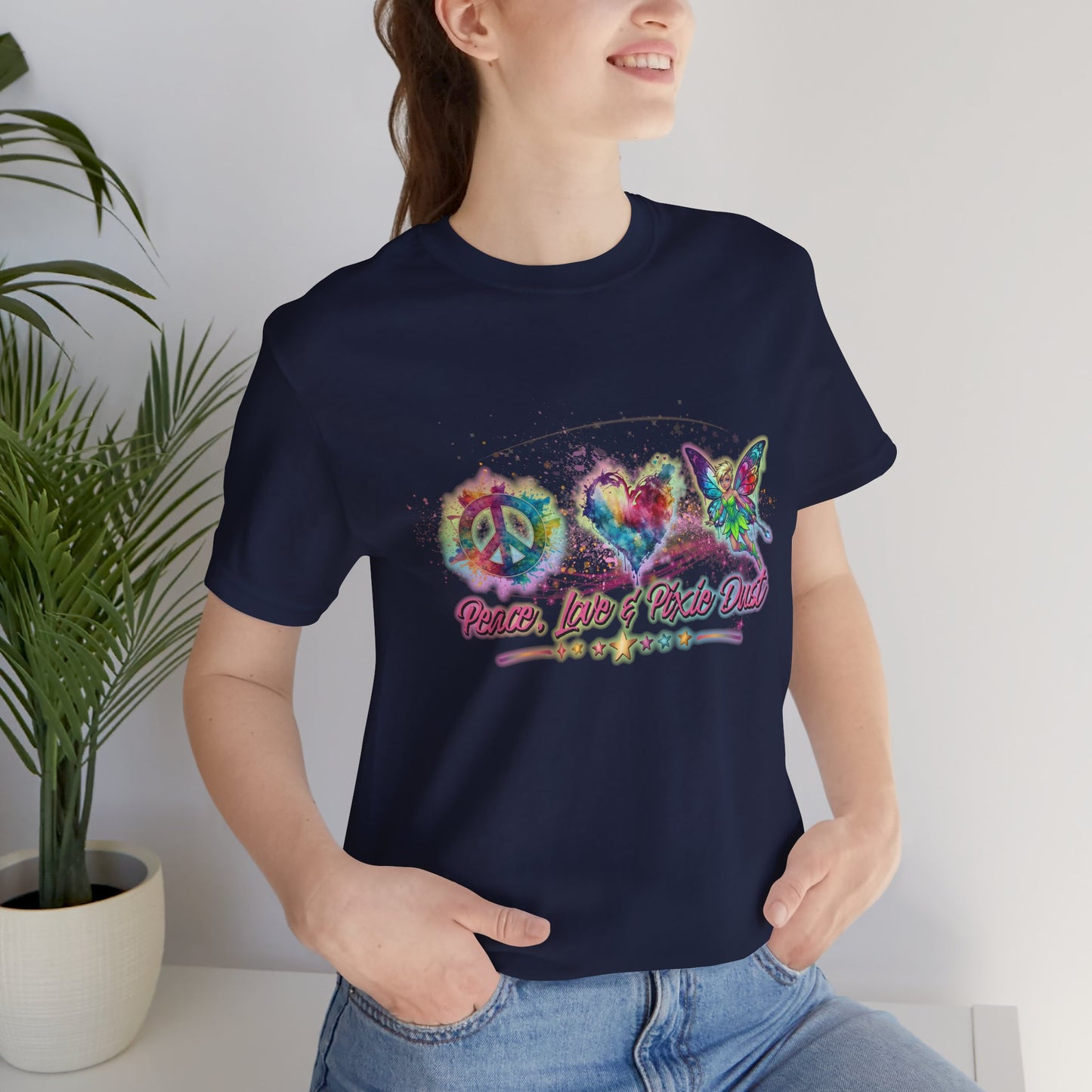 Peace, Love & Pixie Dust Watercolor Fantasy T-Shirt